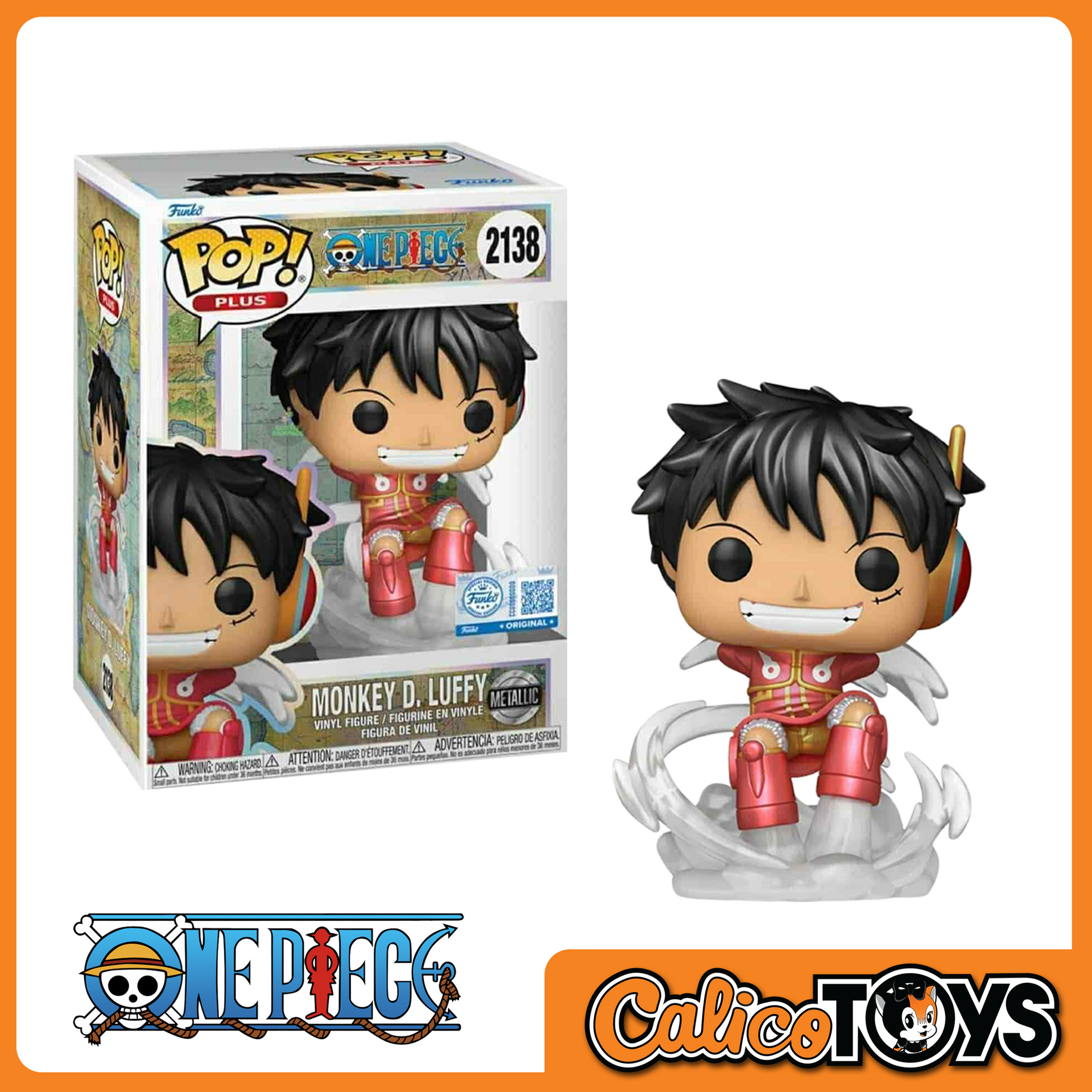 Funko POP! Plus: Animation: One Piece Monkey Luffy METALLIC (Hot Topic  Exclusive) #2138