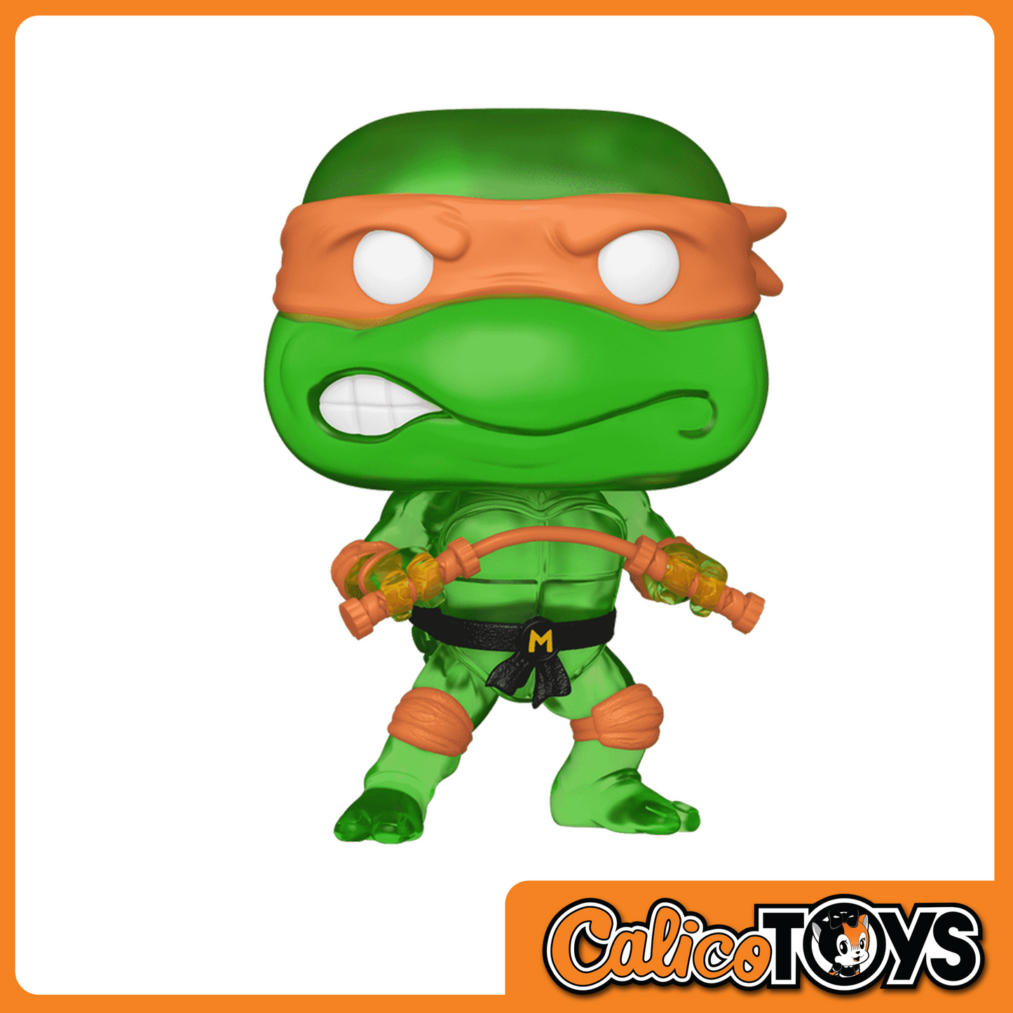 Funko POP! Television: Teenage Mutant Ninja Turtles - Michelangelo Translucent Green (Funko Shop Exclusive) #1701
