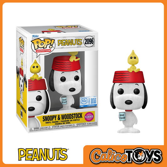 POP! Animation: Peanuts - Snoopy and Woodstock Flocked (Entertainment Earth Exclusive) #2096