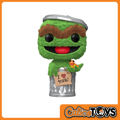 Funko POP! Television: Sesame Street - Oscar The Grouch FLOCKED (Entertainment Earth Exclusive) #1794