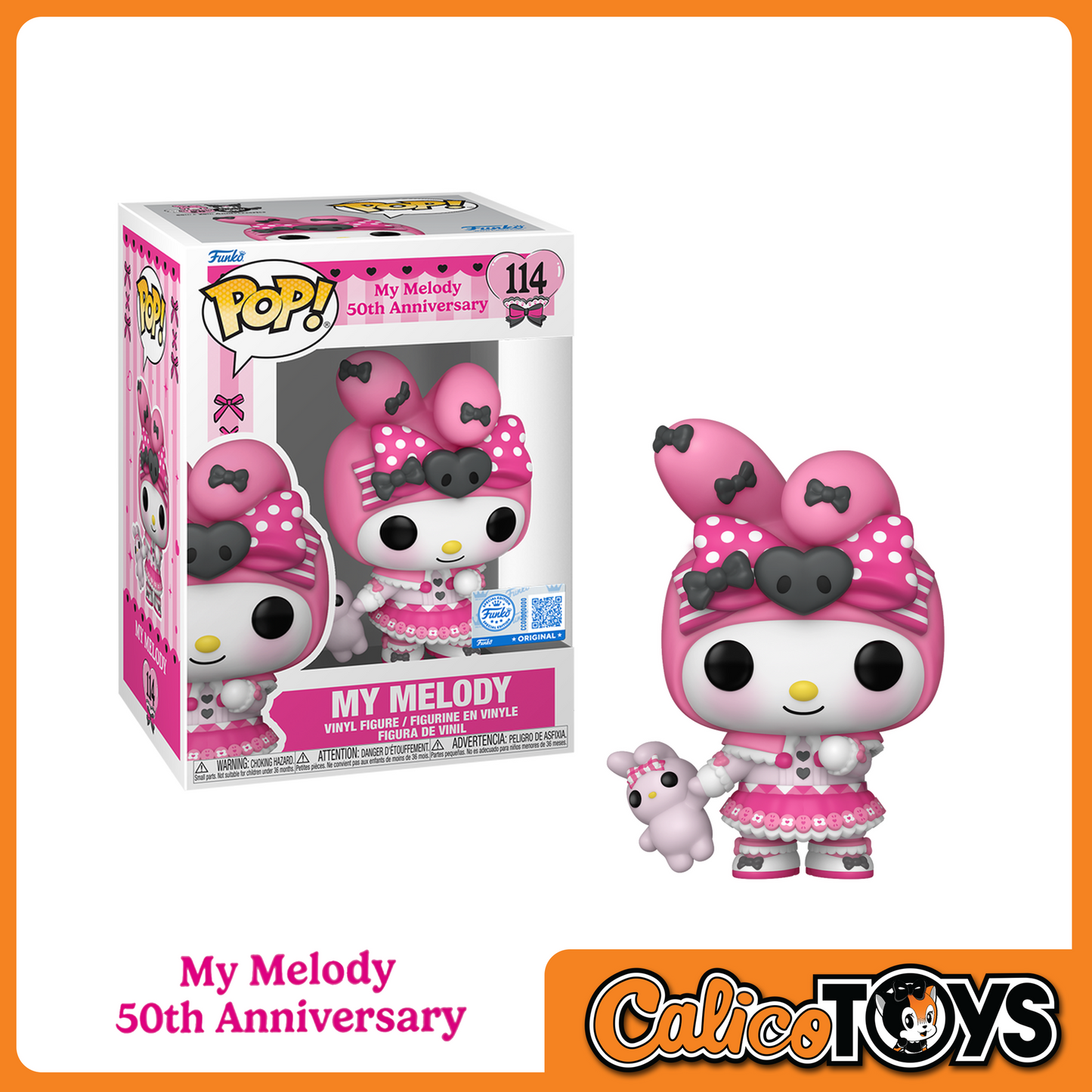 PRE-ORDER - Funko POP! Sanrio: Hello Kitty and Friends - My Melody 50th Anniversary (Specialty Series Exclusive) #114