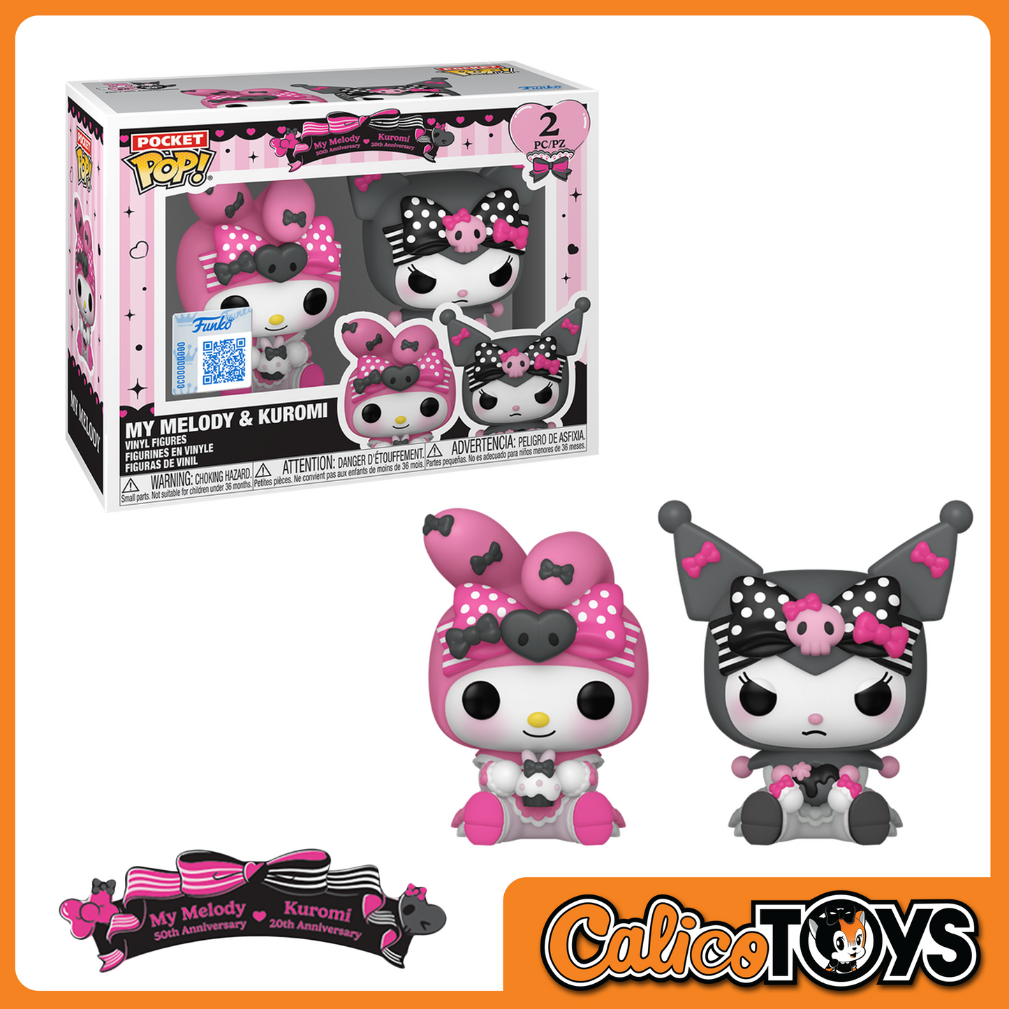 PRE-ORDER - Pocket POP! Sanrio: Hello Kitty and Friends - My Melody & Kuromi 2-Pack