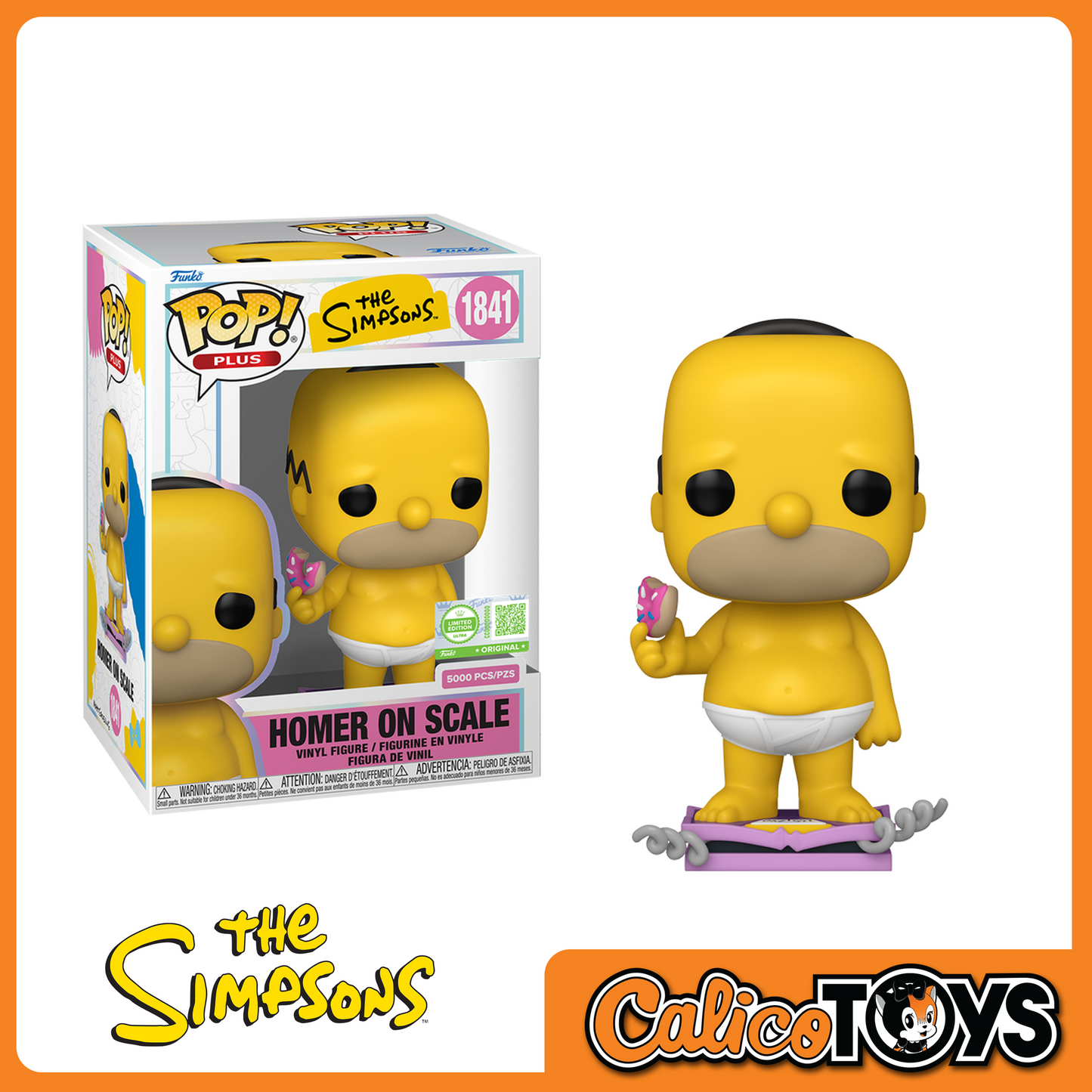 PRE-ORDER - Funko POP! Animation: Simpsons Plus - Homer on Scale LE5000 (Funko Limited Ultra Edition)