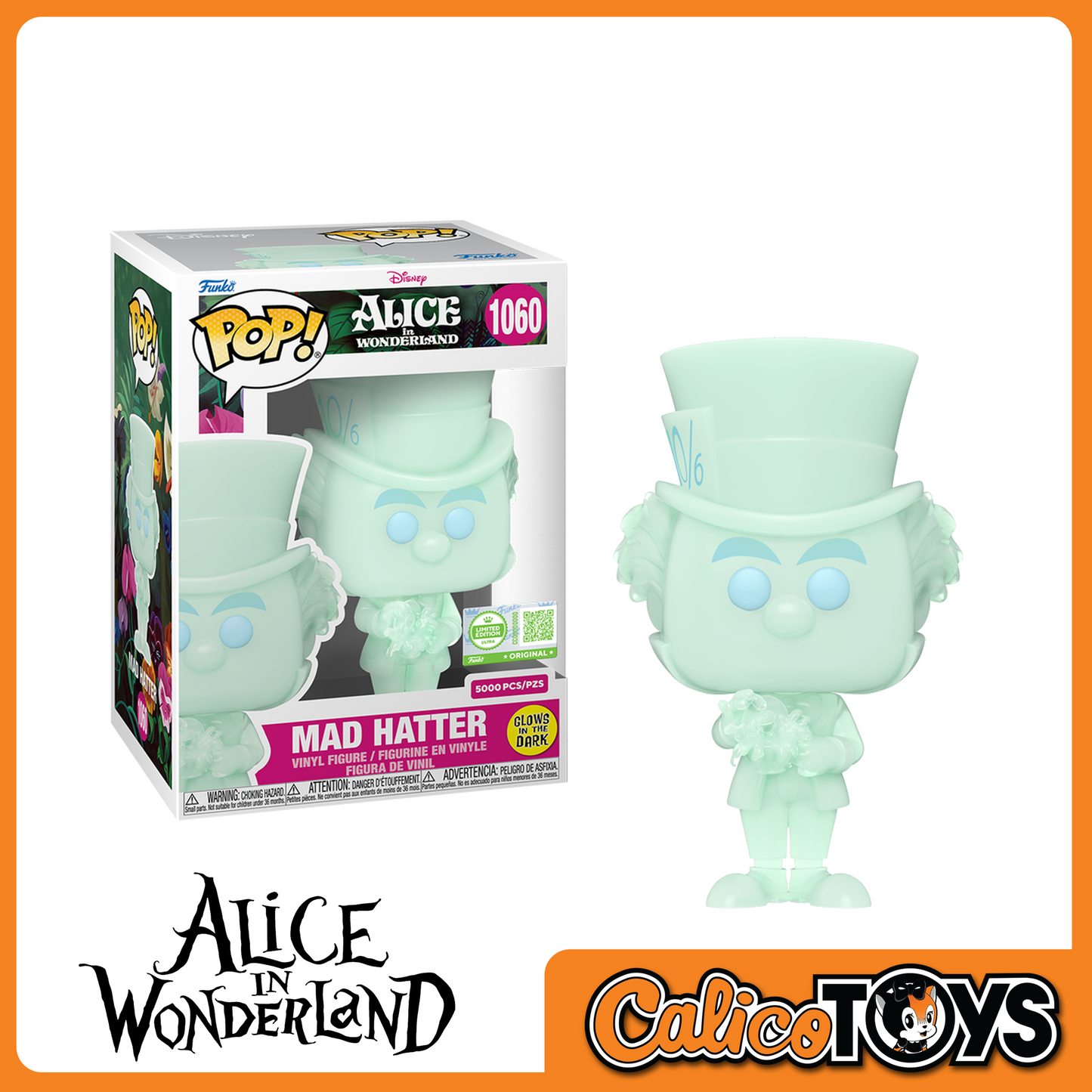 PRE-ORDER - Funko POP! Disney: Alice in Wonderland - Mad Hatter GiTD LE5000 (Funko Limited Ultra Edition)