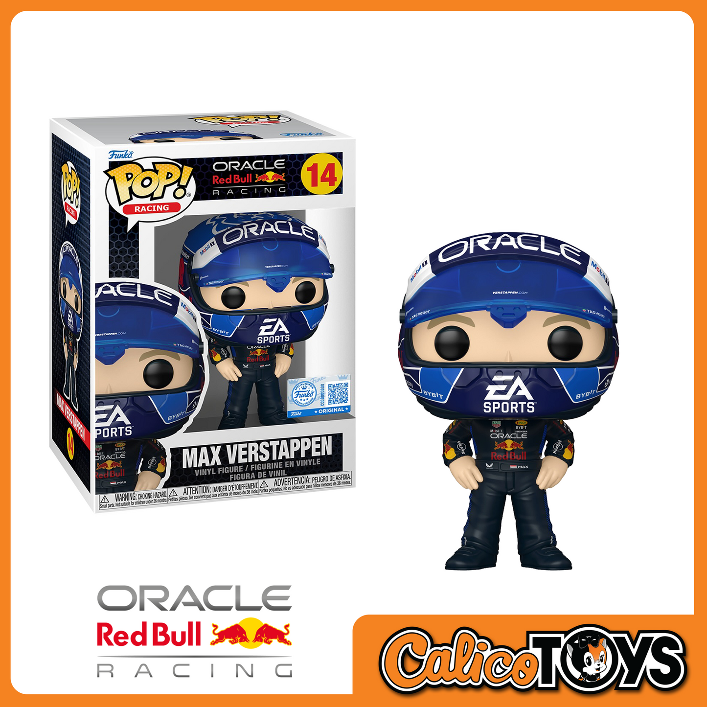 PRE-ORDER - POP! Racing: Formula 1 Red Bull - Max Verstappen with USA Helmet #14 (Funko Shop Exclusive)