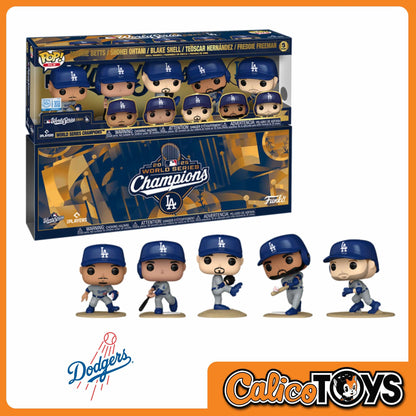 PRE-ORDER -POP! MLB: Los Angeles Dodgers - 2025 MLB World Series Champions 5-Pack (Fanatics Exclusive)