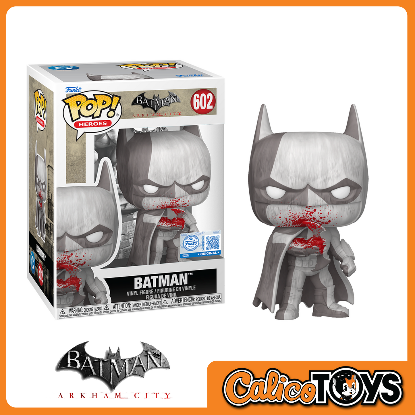 PRE-ORDER - Funko POP! Heroes: Batman Arkham City - Batman (Gamestop Exclusive) #602