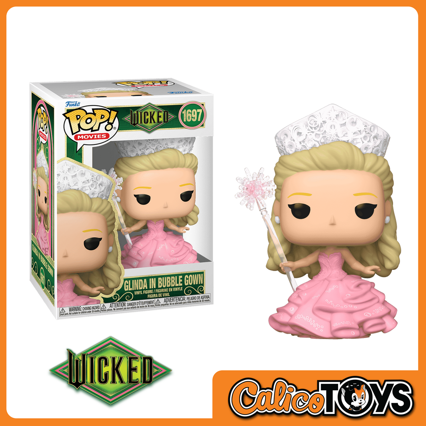 PRE-ORDER - POP! Movies: Wicked - Glinda in Bubble Gown #1697