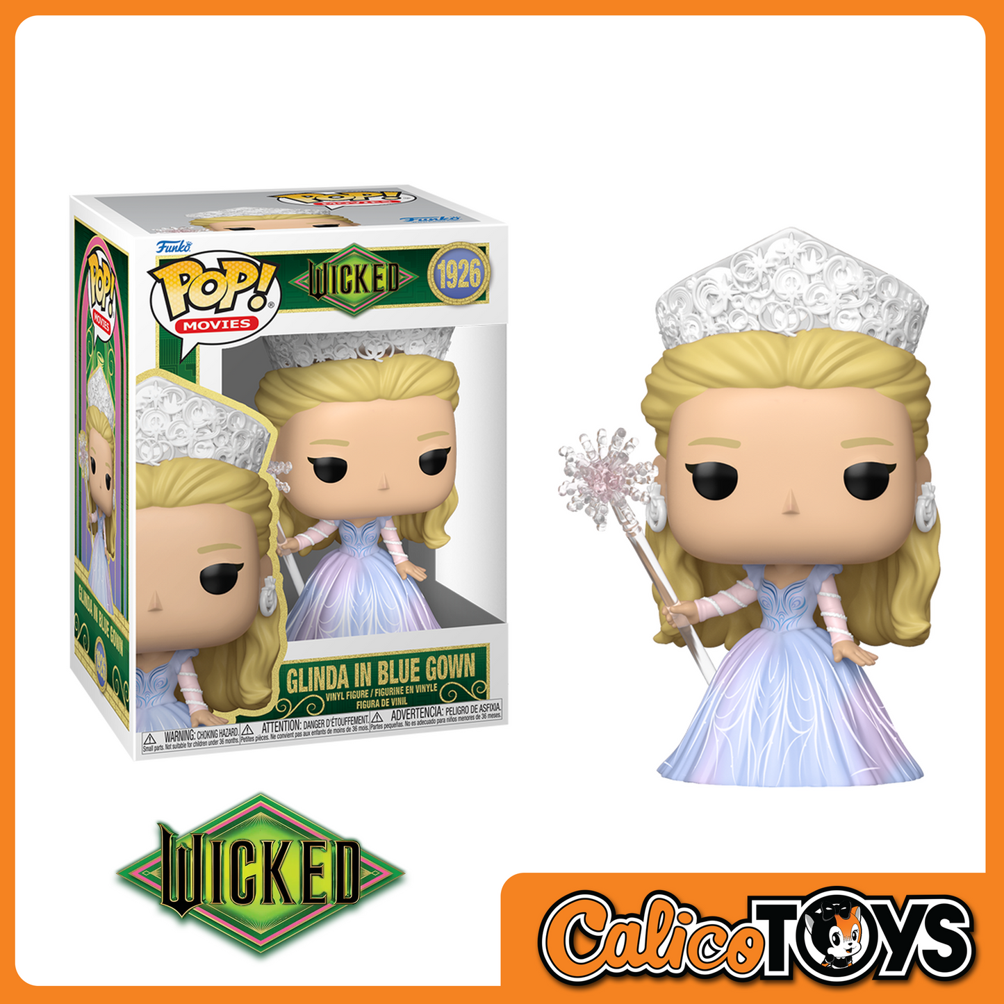 PRE-ORDER - POP! Movies: Wicked - Glinda in Blue Gown #1926