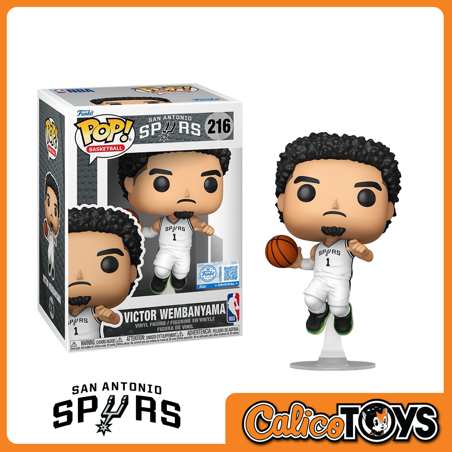 PRE-ORDER - Funko POP! Basketball: San Antonio Spurs - Victor Wembanyama (Funko Shop Exclusive) #216