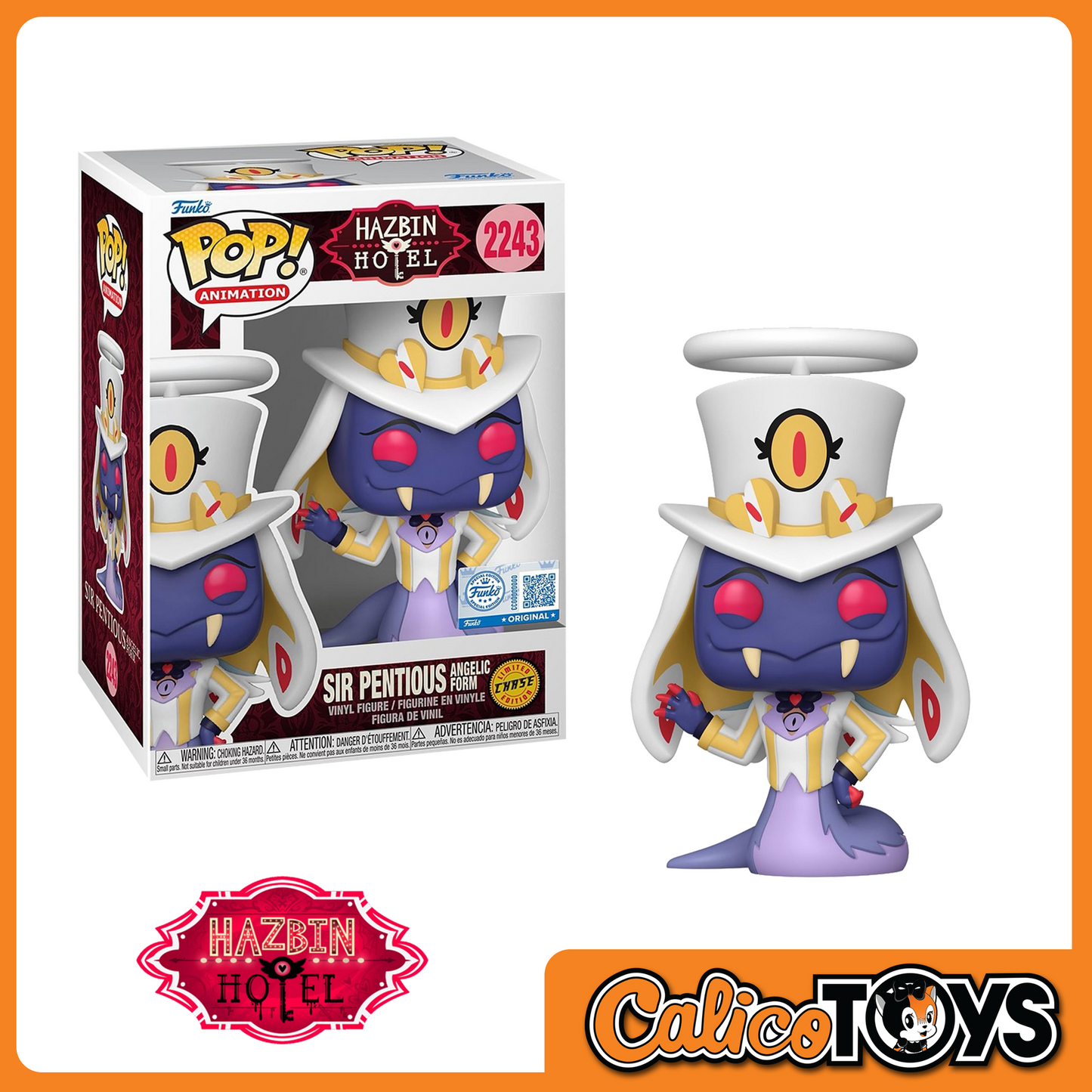 PRE-ORDER - Funko POP! Animation: Hazbin Hotel - Sir Pentious Angelic Form CHASE (Specialty Series Exclusive) #2243