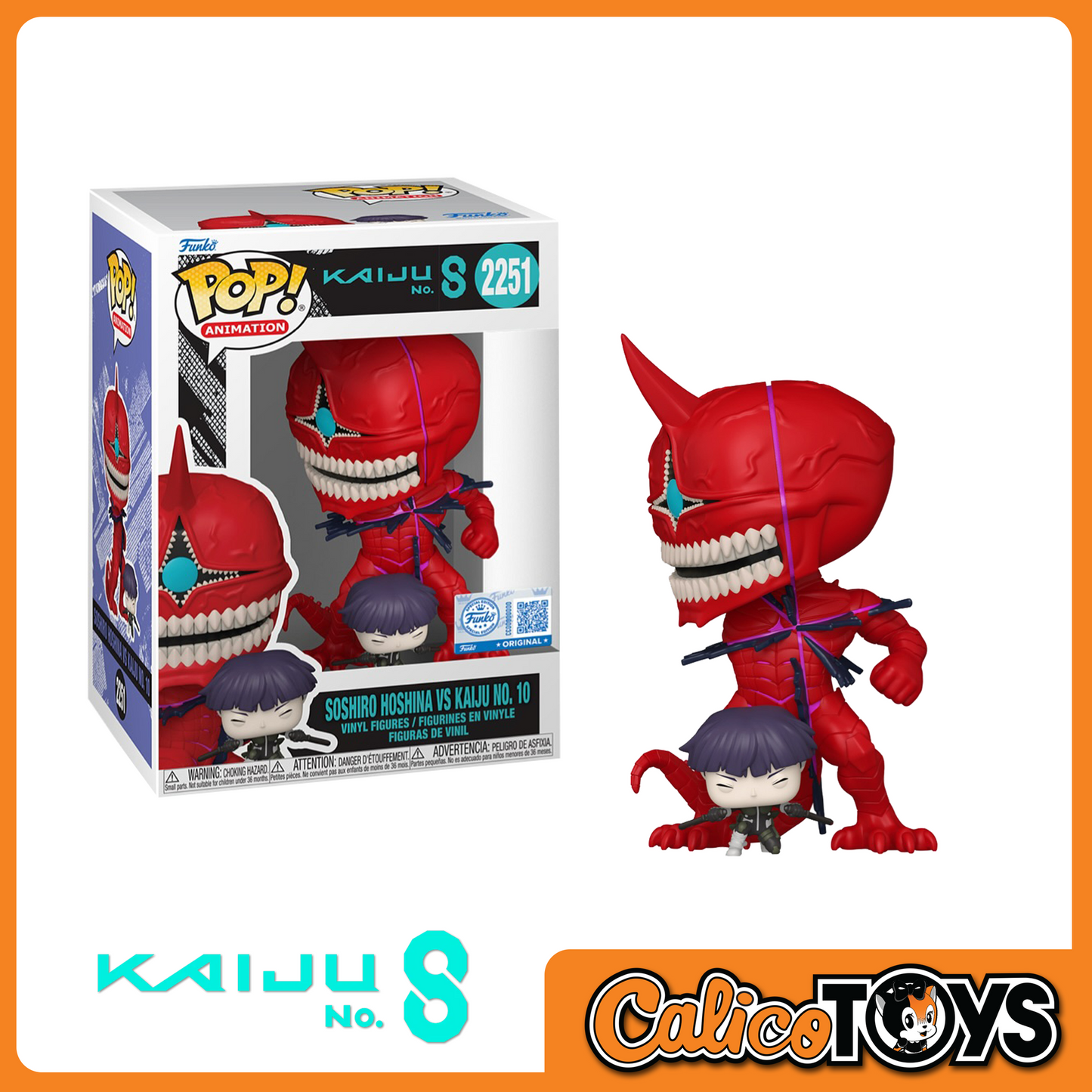 PRE-ORDER - Funko POP! Animation: Kaiju No. 8 - Soshiro Hoshina Vs. Kaiju No. 10 (Chalice Collectibles Exclusive) #2251