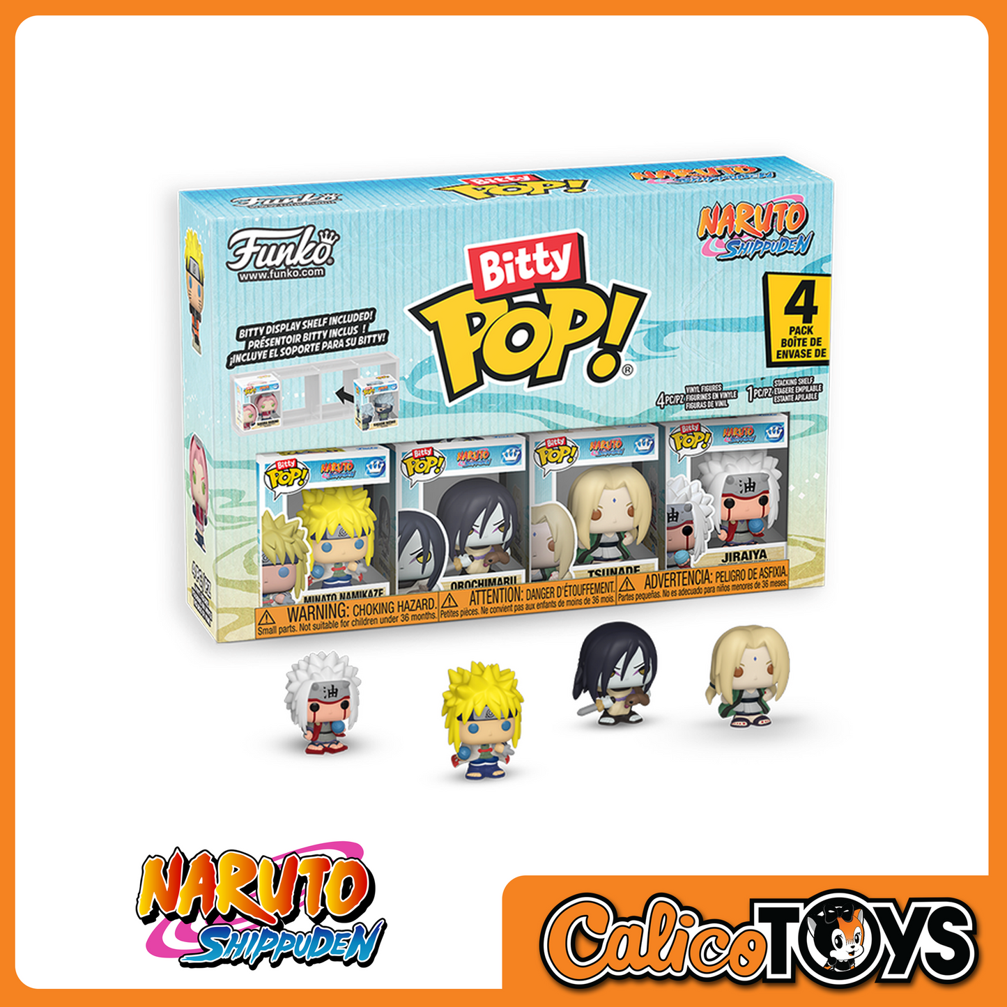 Funko Bitty POP! Naruto Shippuden - Tsunade, Minato Namikaze, Orochimaru, and Jiraiya 4-Pack