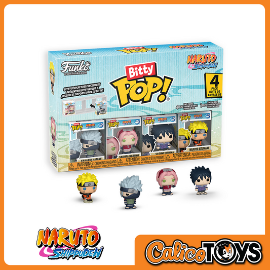 Funko Bitty POP! Naruto Shippuden - Kakashi Hatake, Sakura Haruno, Sasuke Uchiha, and Naruto Uzumaki 4-Pack