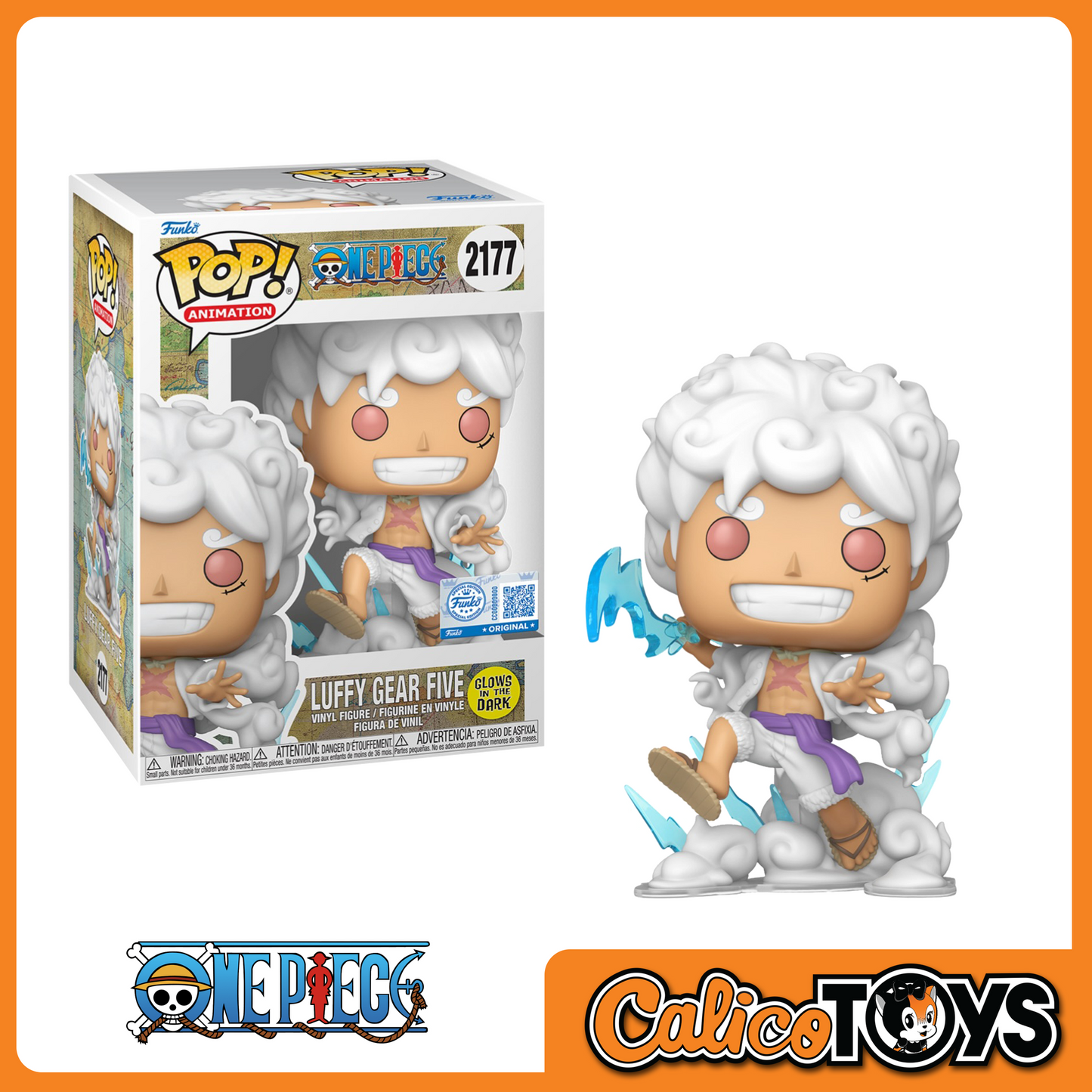 POP! Animation: One Piece - Luffy Gear Five Lightning Gear GiTD #2177 (Gamestop Exclusive)