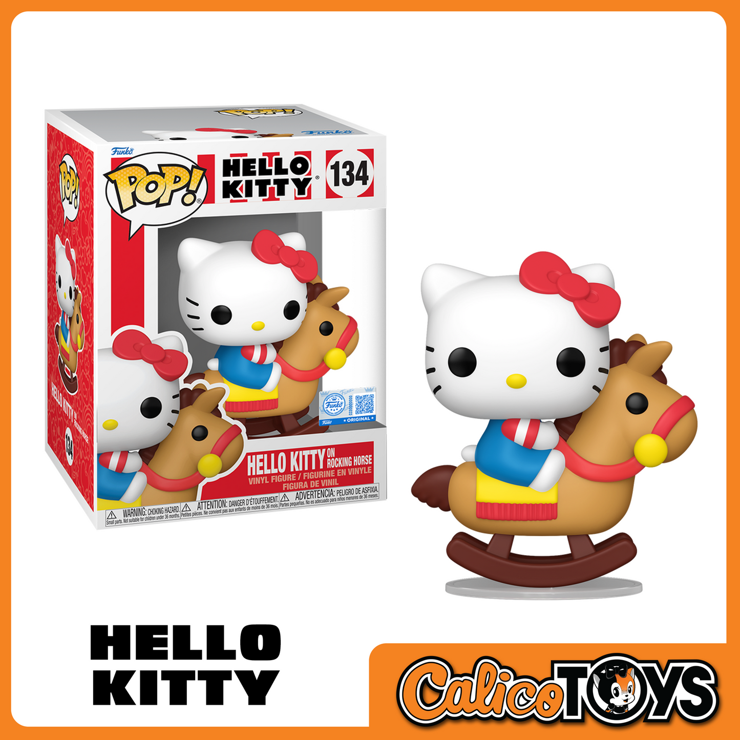 POP! Sanrio: Hello Kitty and Friends - Hello Kitty on Rocking Horse Premium #134 (Funko Shop Exclusive)