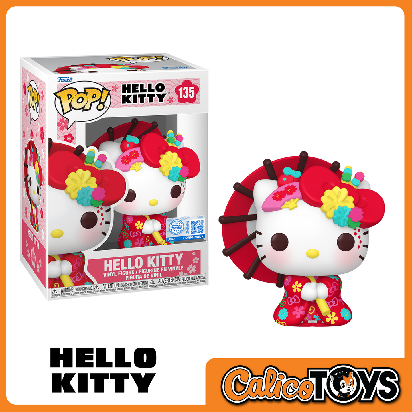 POP! Sanrio: Hello Kitty and Friends - Hello Kitty in Kimono #135 (Funko Shop Exclusive)