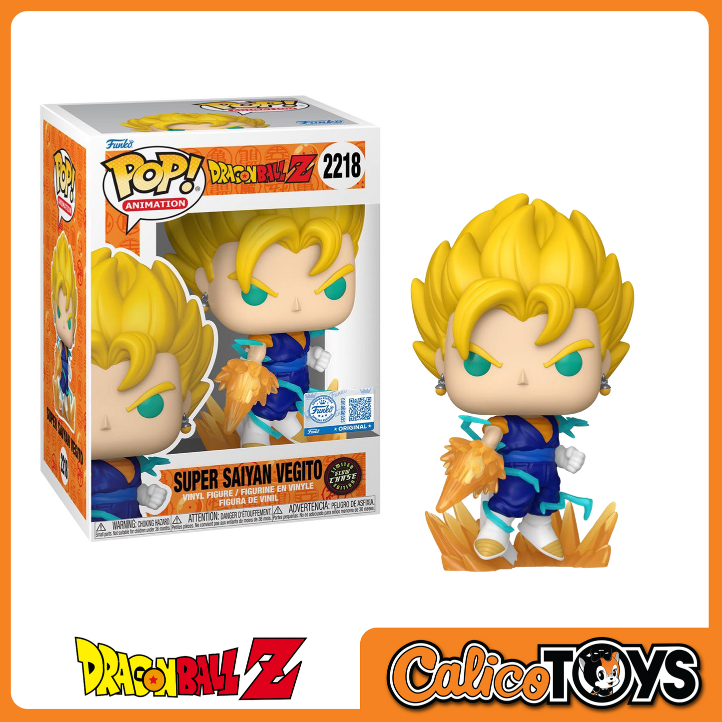 POP! Animation: Dragon ball Z - Super Saiyan Vegito GiTD CHASE #2218 (Chalice Exclusive)