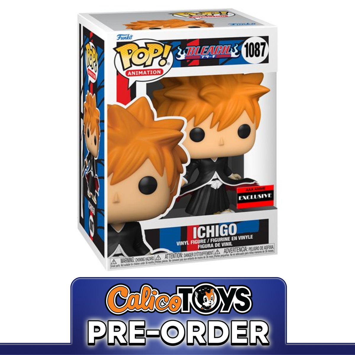 PRE ORDER Funko POP! Animation: Bleach - Ichigo Kurosaki (AAA Exclusive) #1087