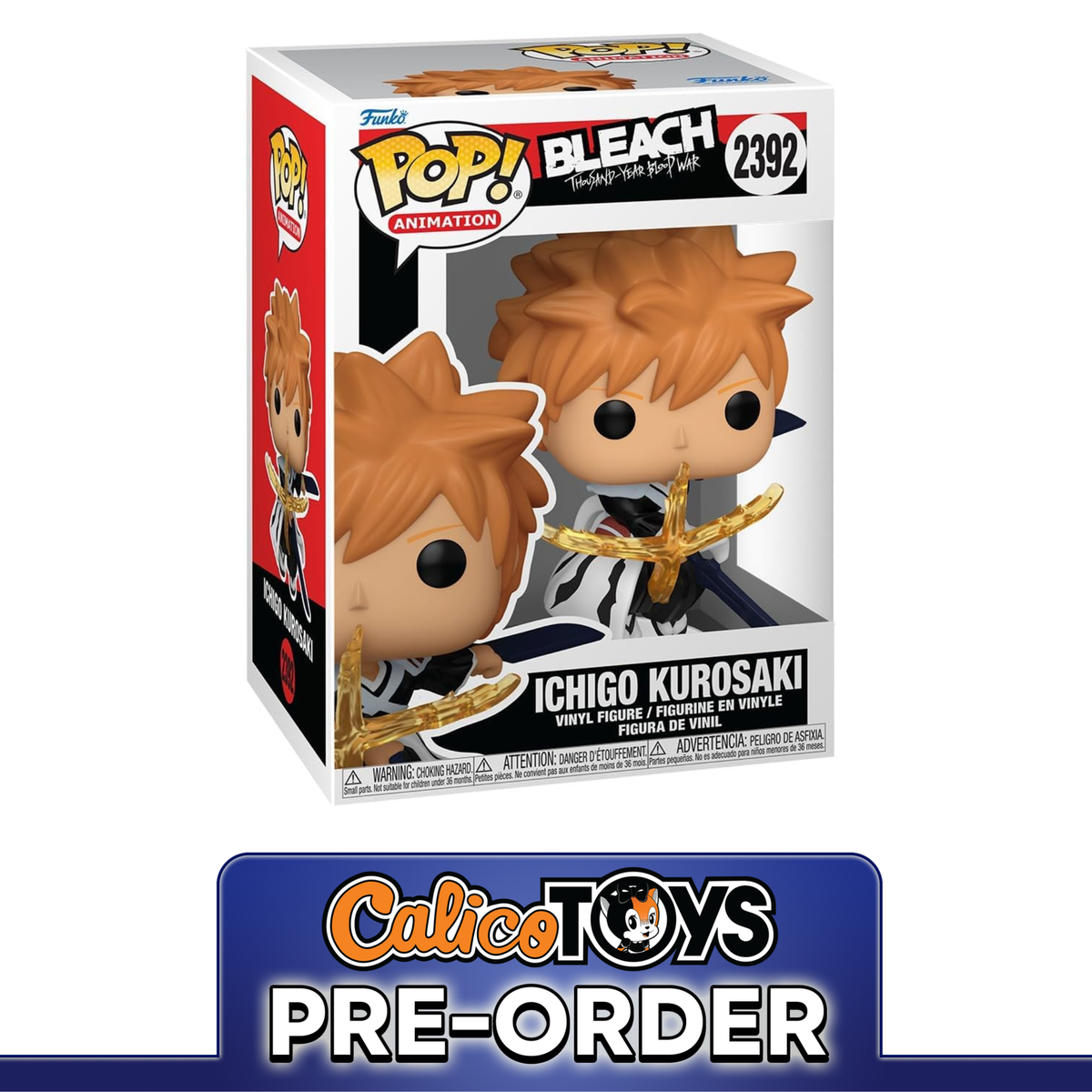 PRE ORDER Funko POP! Animation: Bleach - Ichigo Kurosaki with Dual Zangetsu Swords #2392