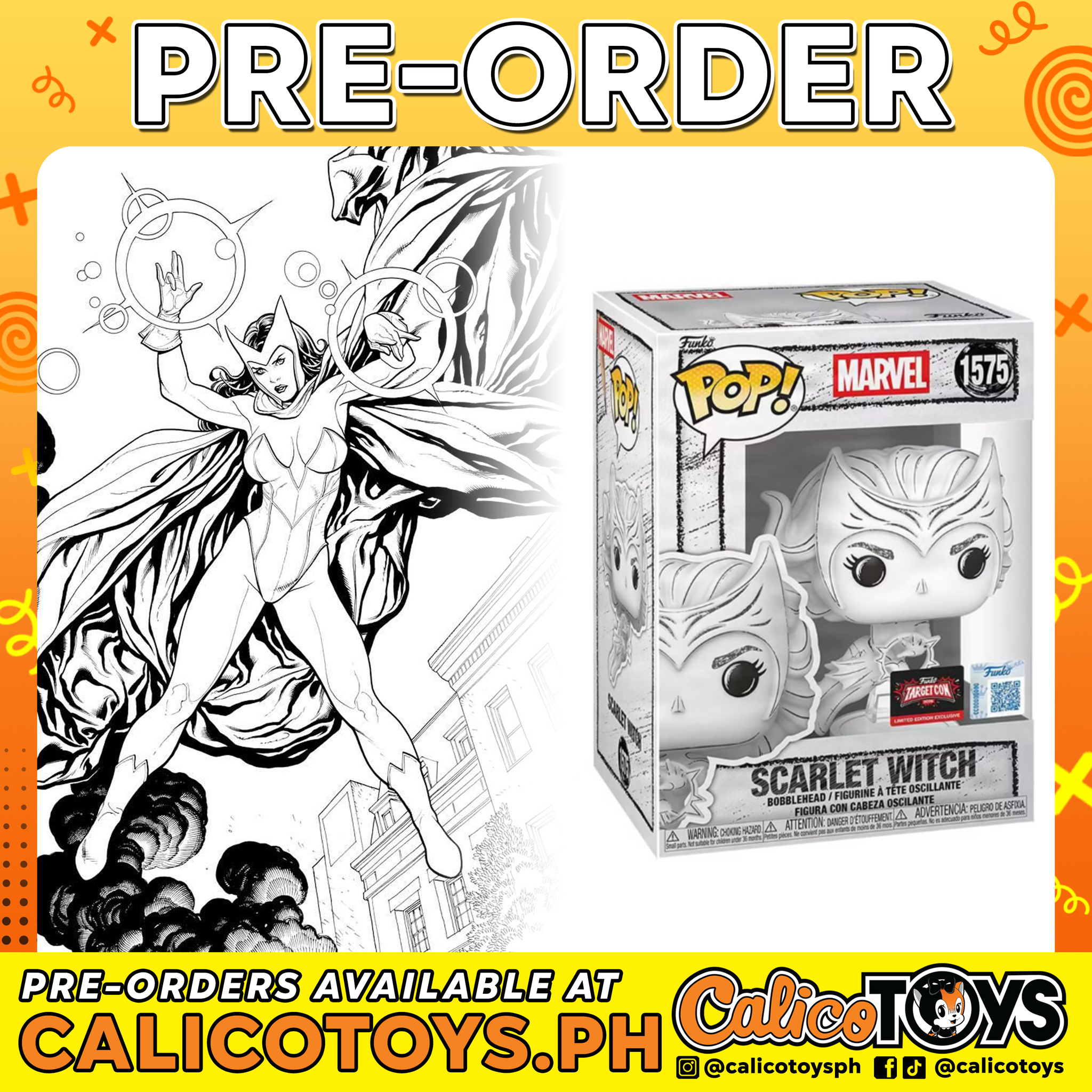 PRE-ORDER - POP! Marvel: Scarlet Witch Sketched #1575 (Target Con Exclusive)