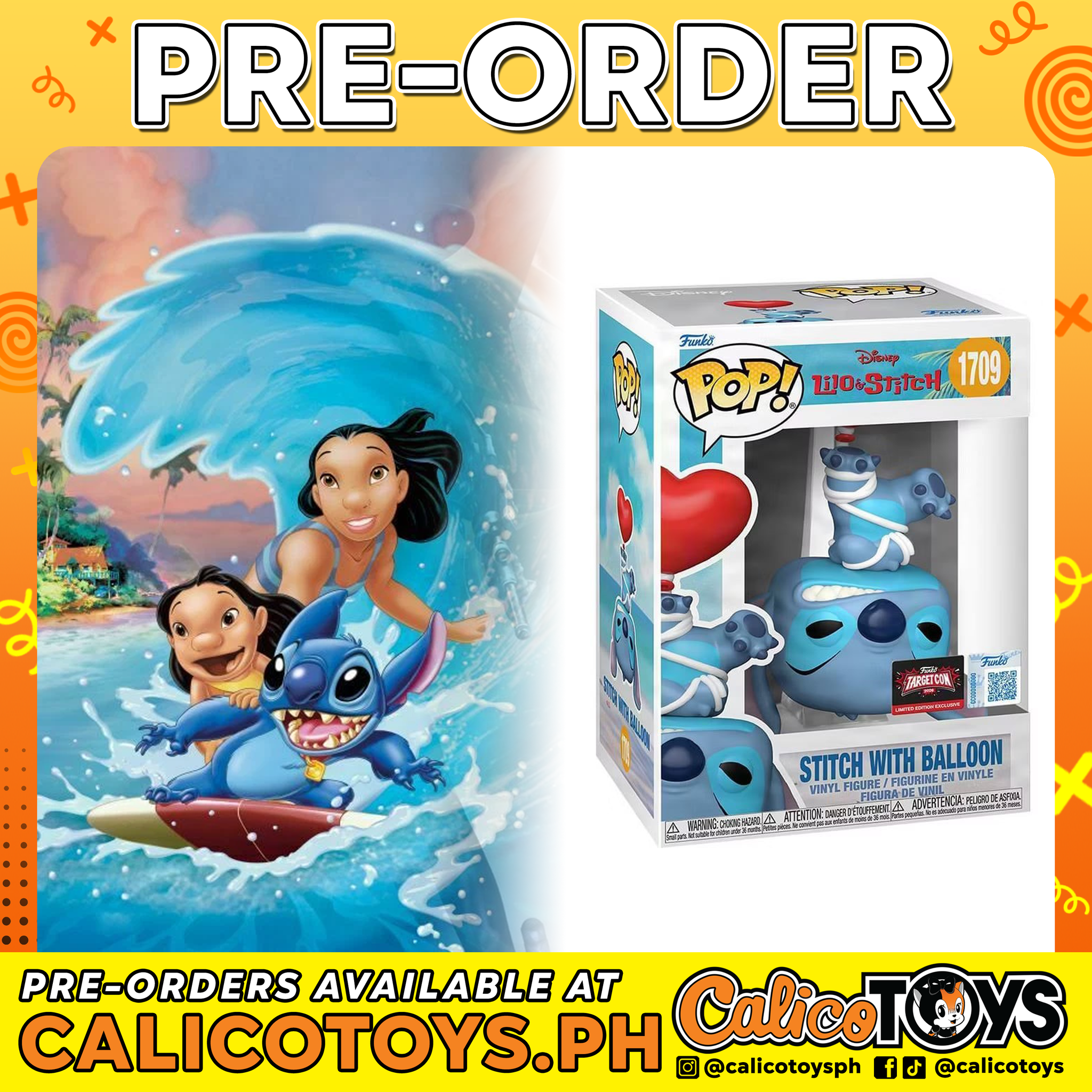 PRE-ORDER - POP! Disney: Lilo & Stitch - Stitch with Balloon #1709 (Target Con Exclusive)
