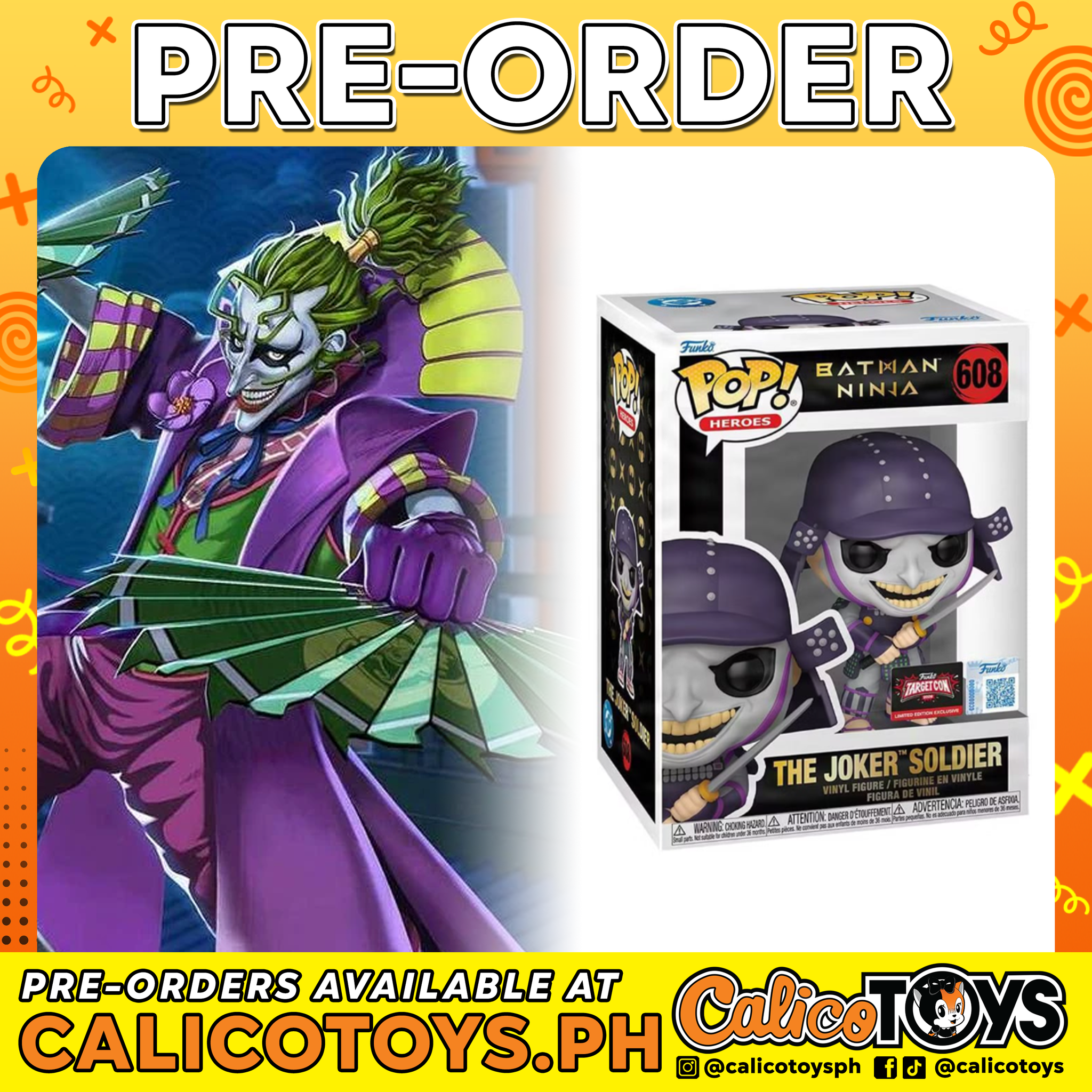 PRE-ORDER -  POP! Heroes: Batman Ninja - The Joker Soldier #608 (Target Con Exclusive)