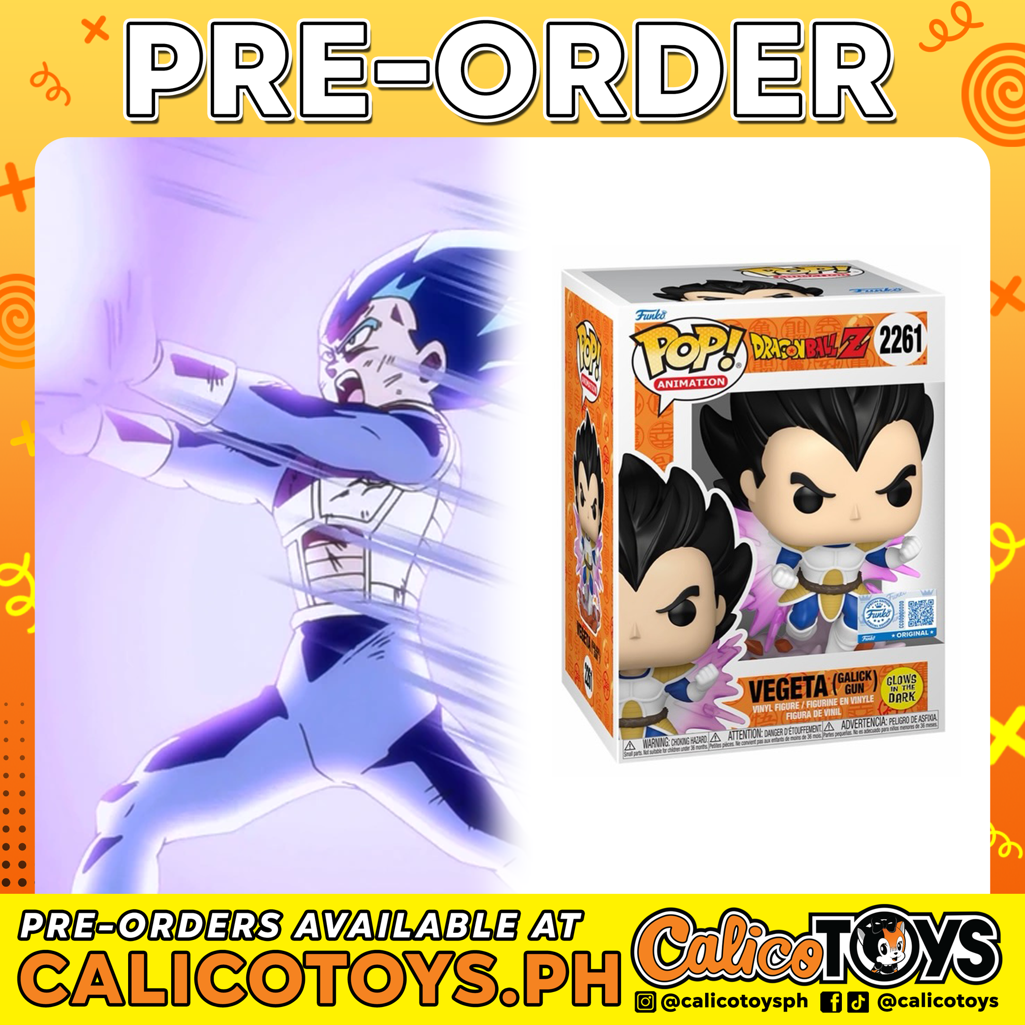 PRE ORDER - POP! Animation: Dragon Ball Z - Vegeta Galick Gun GiTD #2261 (Gamestop Exclusive)