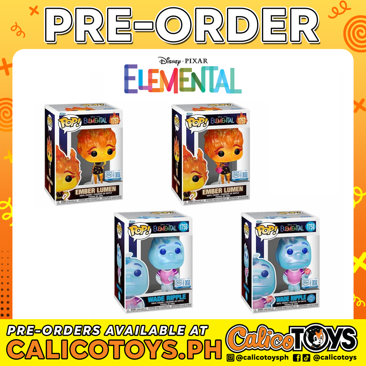PRE-ORDER - POP! Disney - Elemental Exclusives