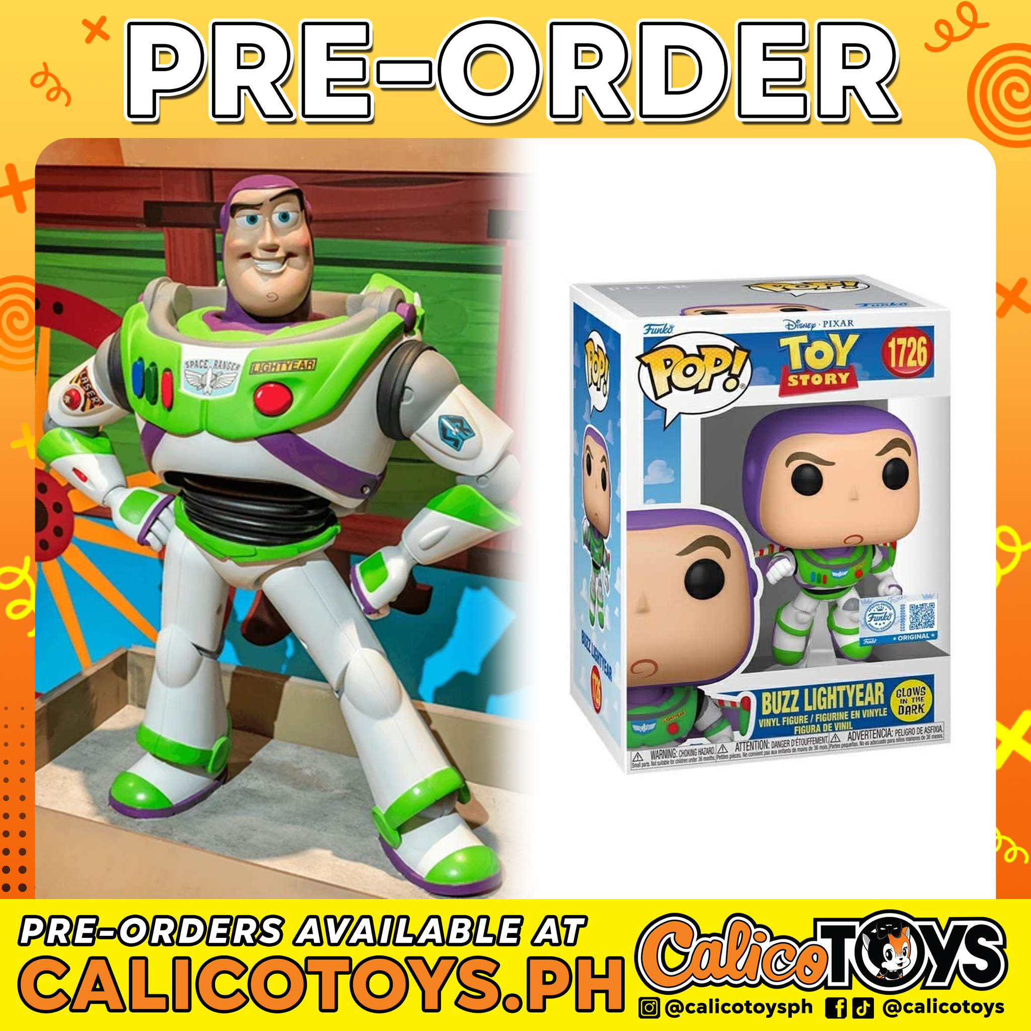 PRE-ORDER - POP! Disney: Toy Story - Buzz Lightyear GiTD #1726 (Alliance Exclusive)