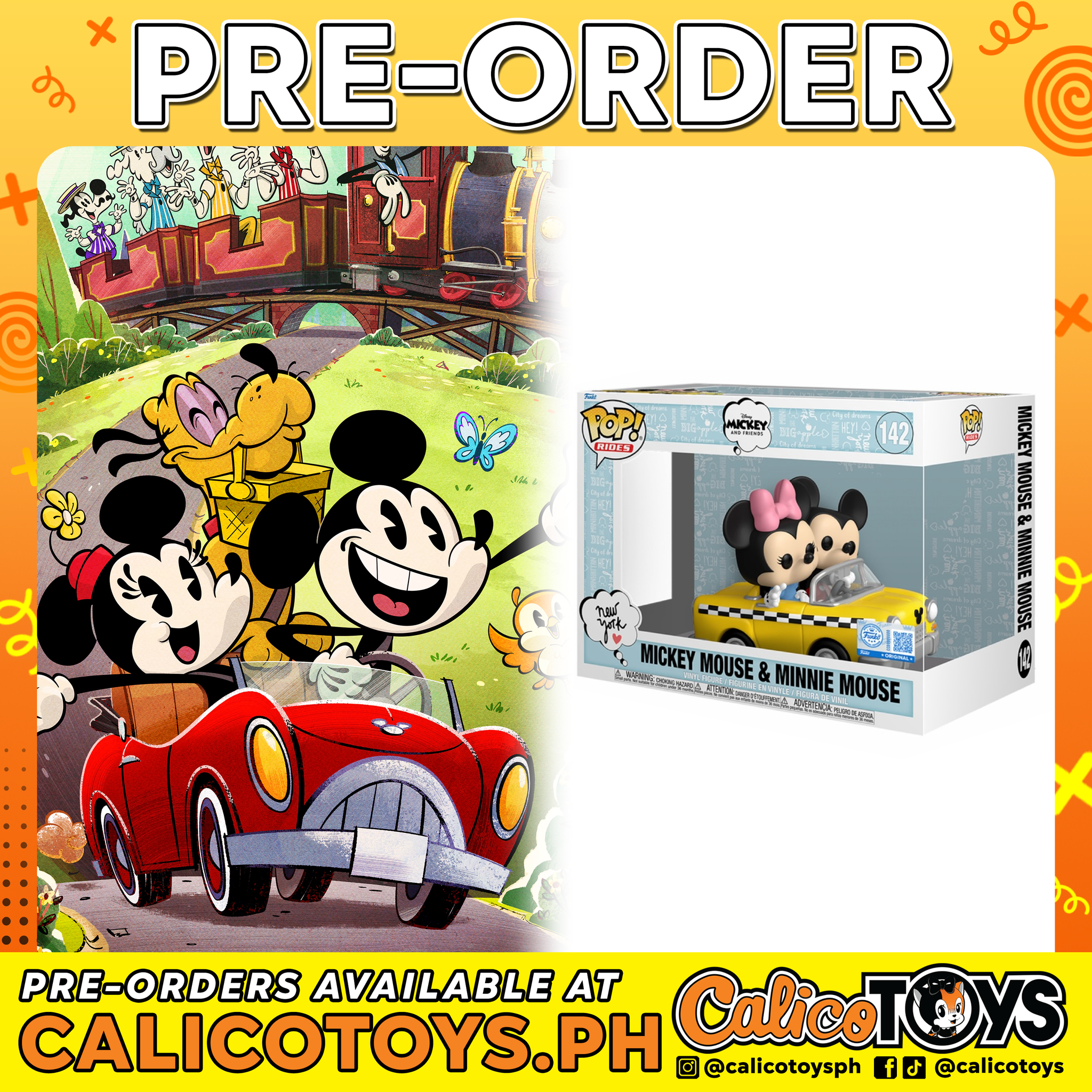 PRE-ORDER -   POP! Rides: Mickey and Friends - Mickey Mouse & Minni Mouse #142 (FAO Schwarz Exclusive)
