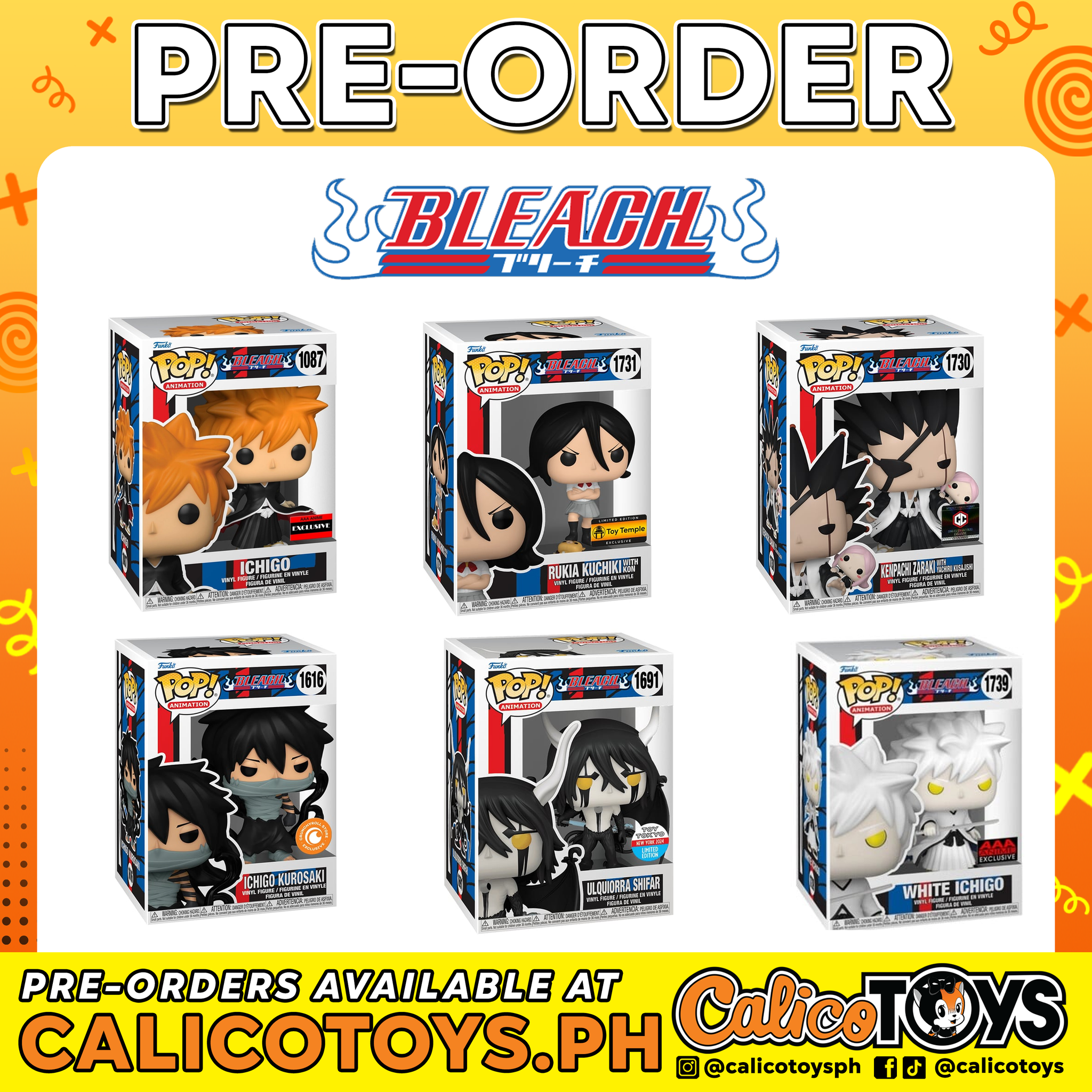 PRE-ORDER - POP! Animation: Bleach Exclusives
