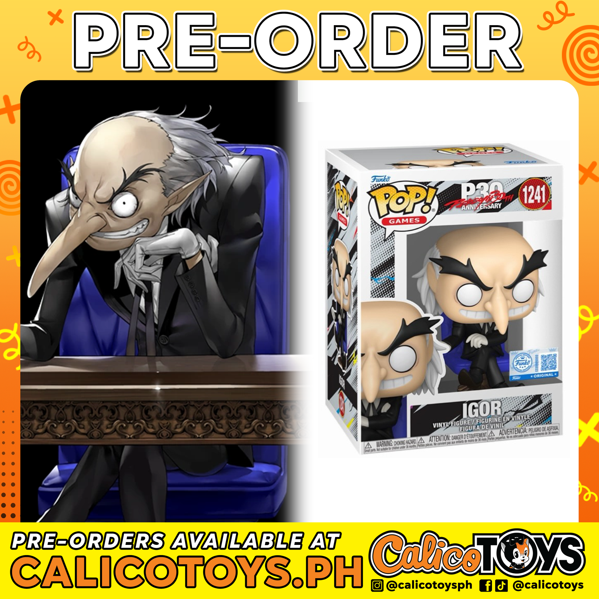 PRE-ORDER - POP! Games: Persona 30th Anniversary - Igor #1241 (Funko Shop Exclusive)