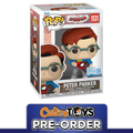 PRE ORDER Funko POP! Marvel: Your Friendly Neighborhood Spider-Man – Peter Parker Holding Backpack #1531 (Entertainment Earth Exclusive)