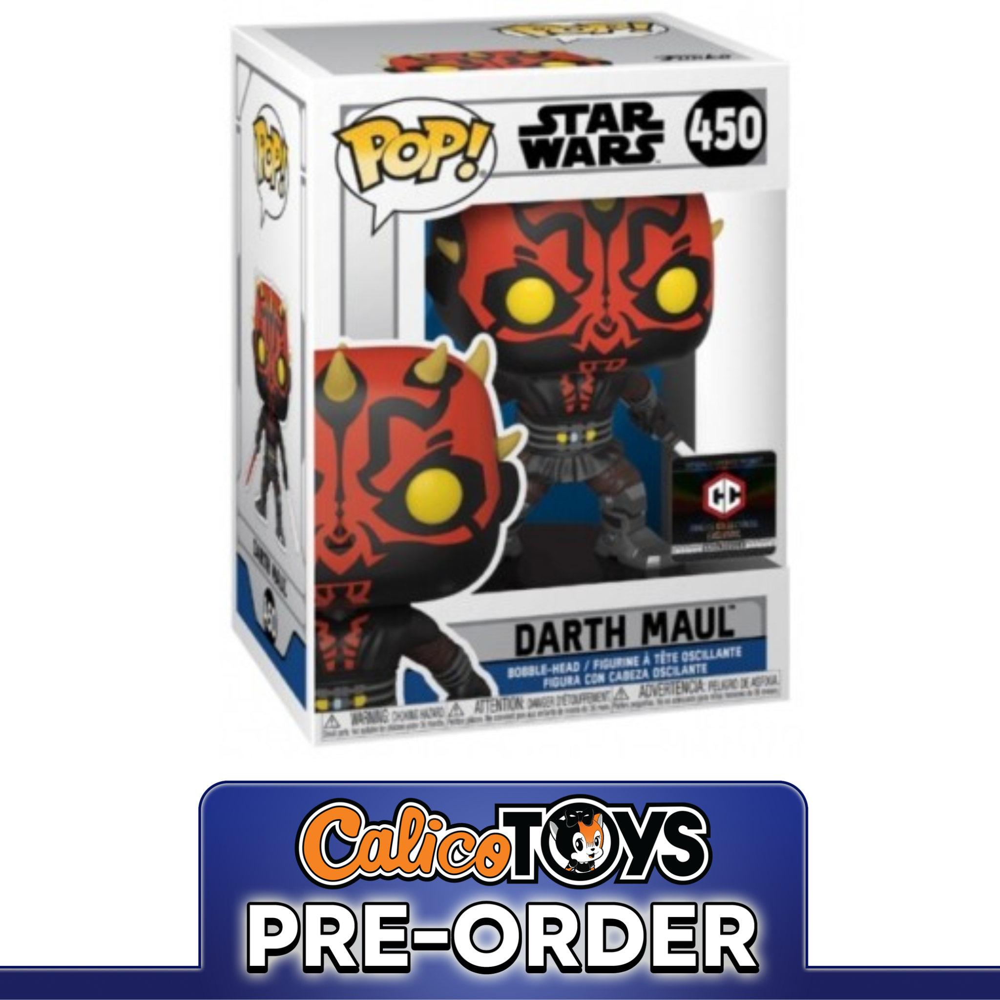 PRE ORDER Funko POP! Star Wars: The Clone Wars – Darth Maul with Darksaber #450 (Chalice Collectibles Exclusive)