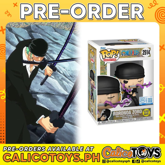 PRE-ORDER - Funko POP! Animation: One Piece - Roronoa Zoro Dressrosa GiTD #2514 (Gamestop Exlusive)