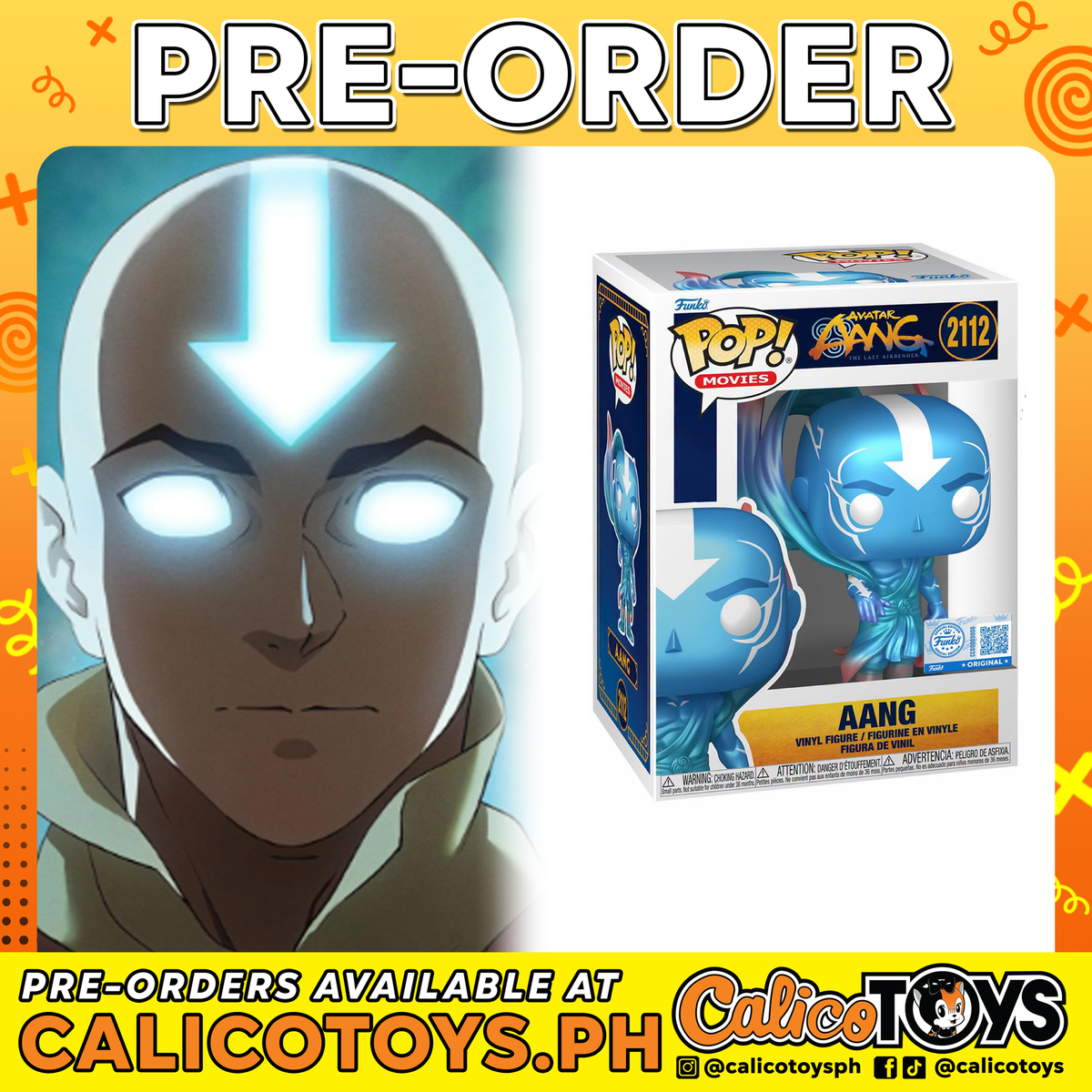 PRE ORDER Funko POP! Movies: Avatar: The Last Airbender – Aang #2112 (Funko Shop Excluasive)