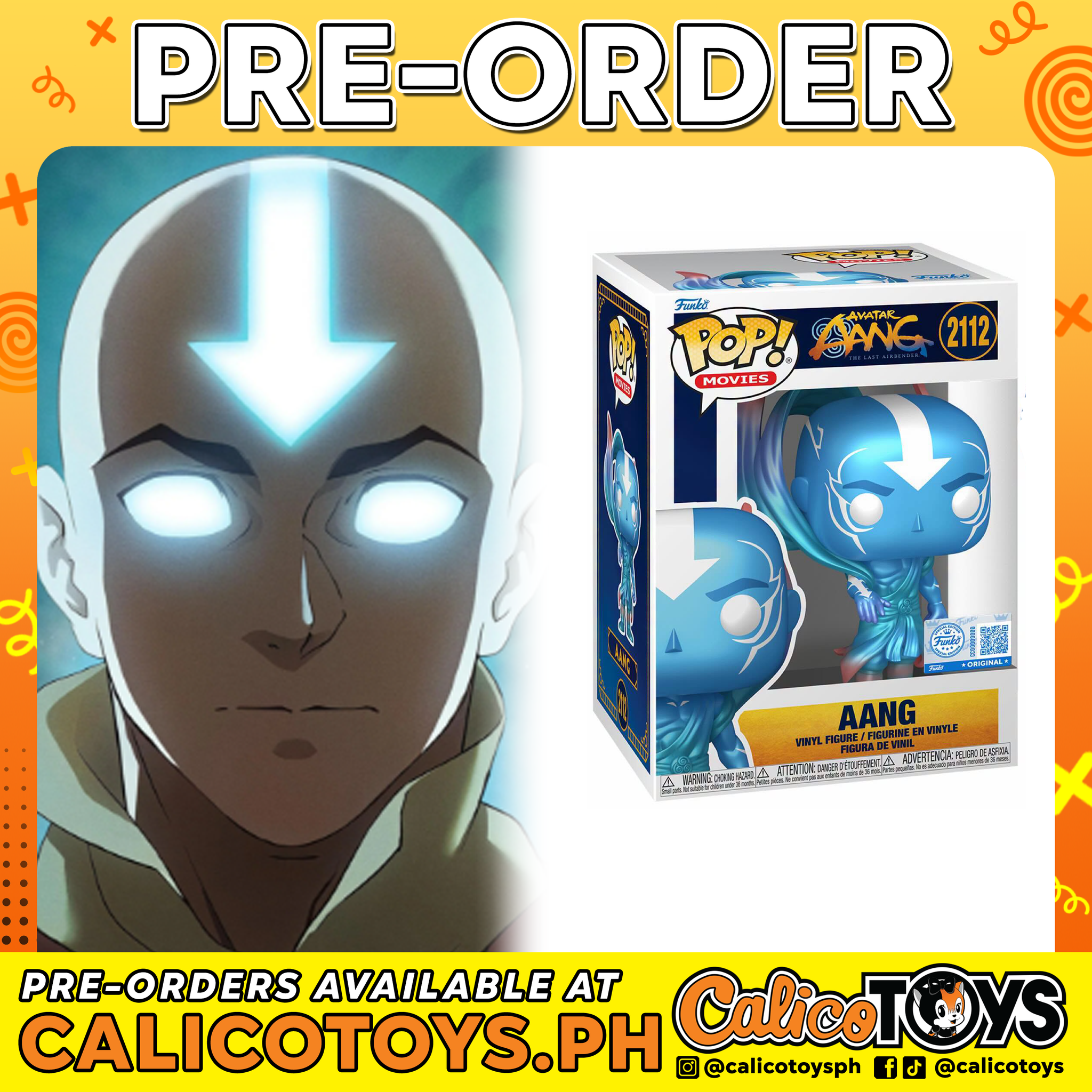 PRE ORDER Funko POP! Movies: Avatar: The Last Airbender – Aang #2112 (Funko Shop Excluasive)