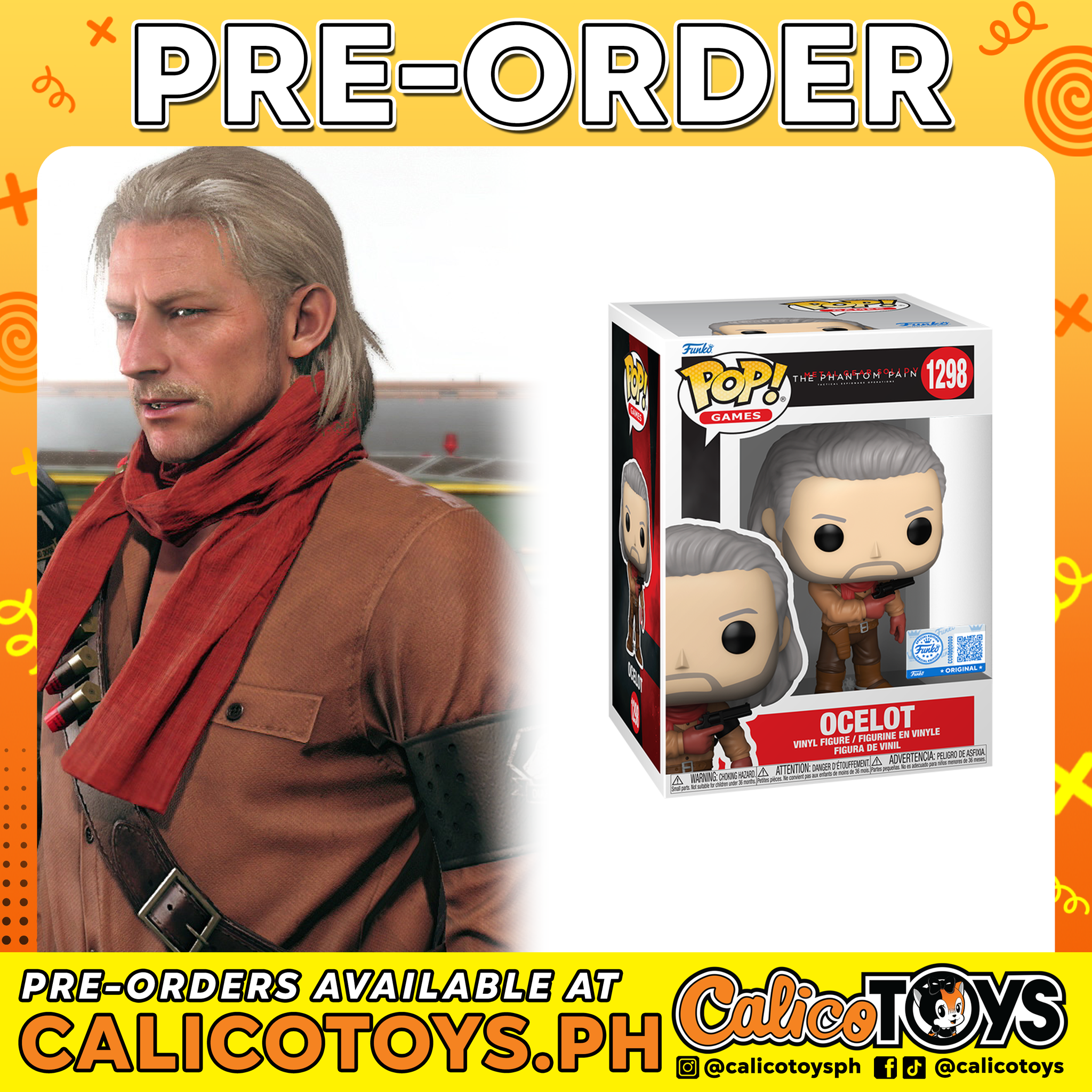 PRE ORDER Funko POP! Games: Metal Gear Solid V: The Phantom Pain - Ocelot #1298 (Funko Shop Exclusive)