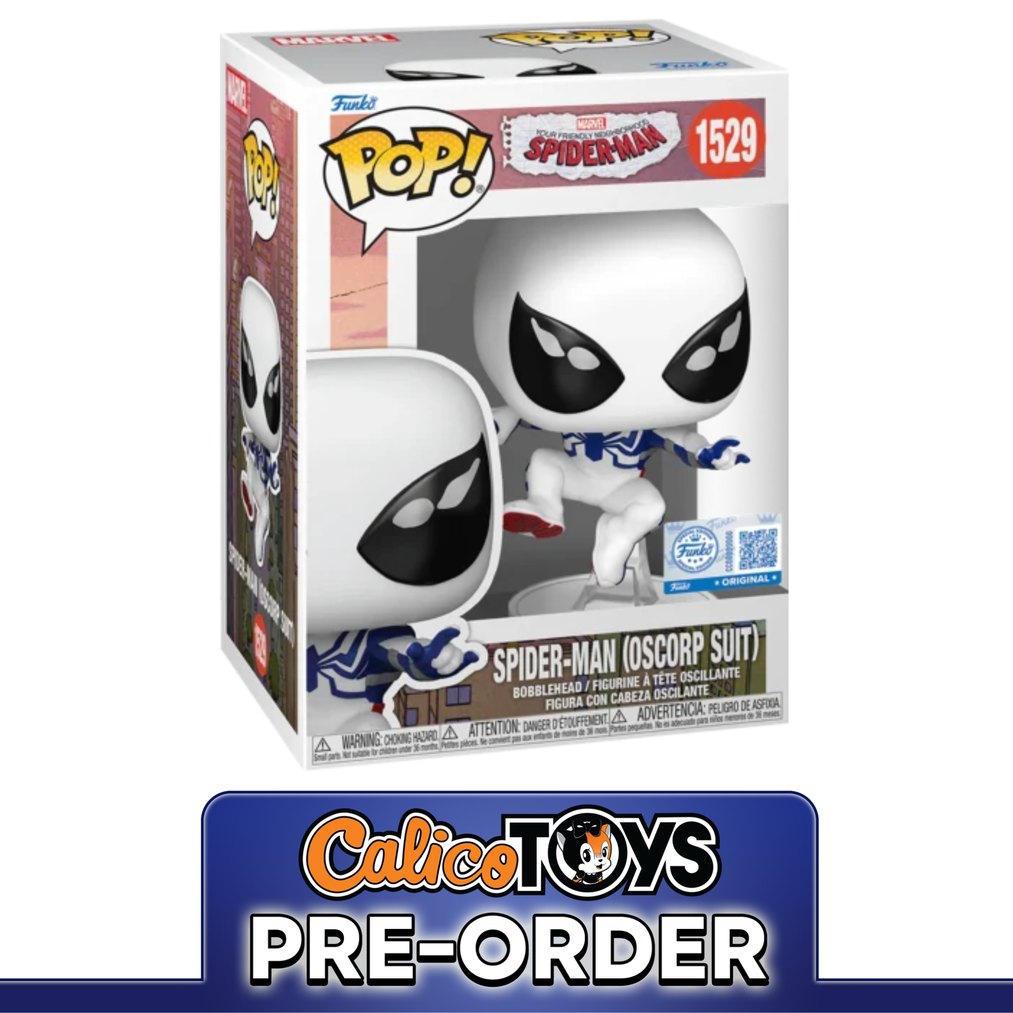 PRE ORDER Funko POP! Animation: Your Friendly Neighborhood Spider-Man - Spider-Man Oscorp Suit #1529 (Funko Shop Exclusive)