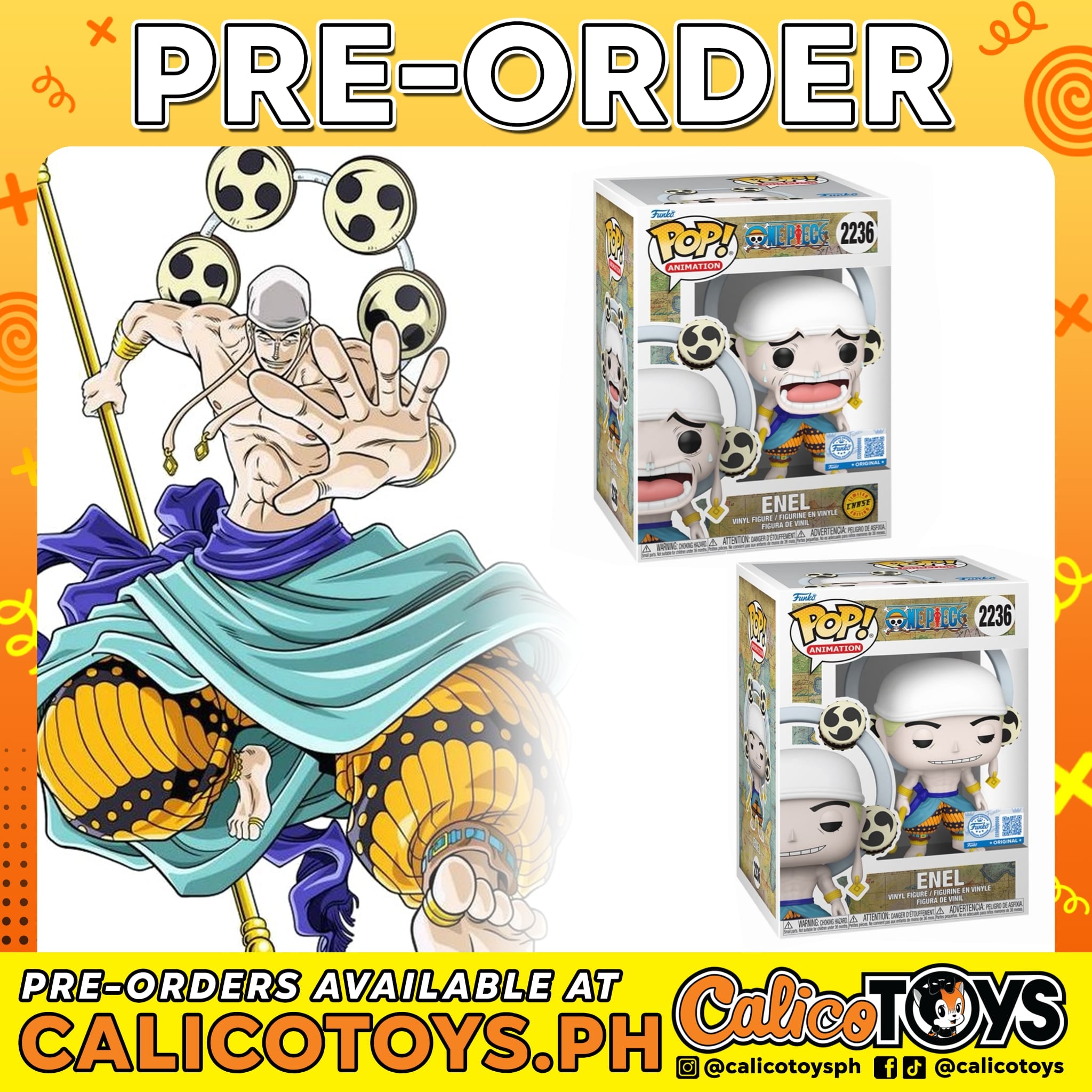 PRE ORDER - POP! Animation: One Piece Enel Exclusives