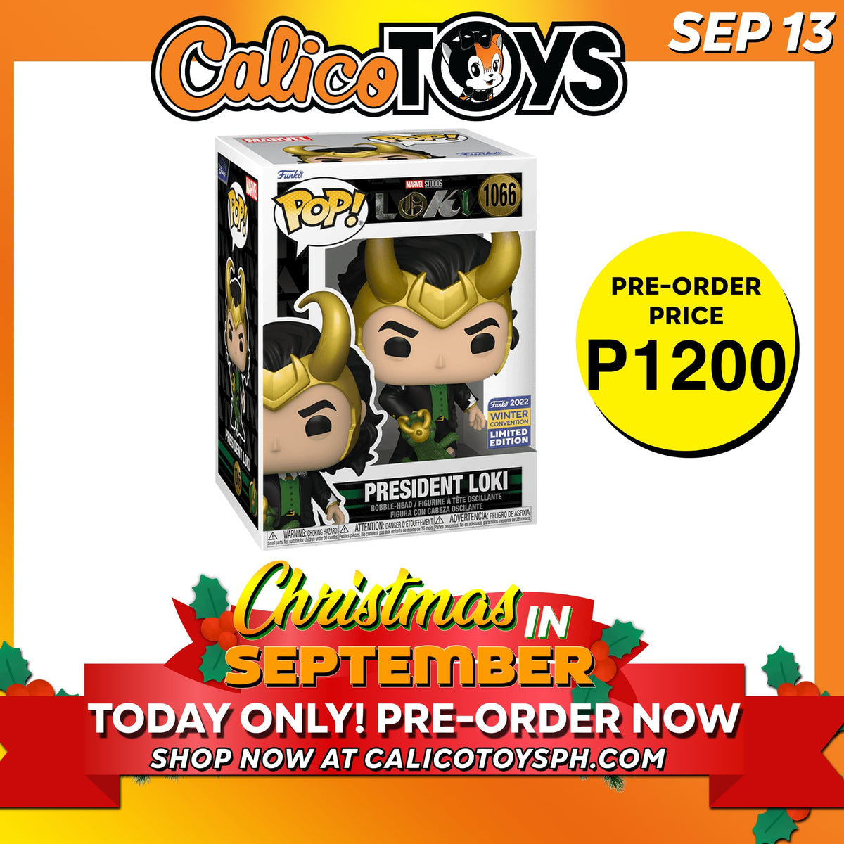 POP! Marvel Studios Loki: President Loki (2022 Winter Convention Exclusive) #1066