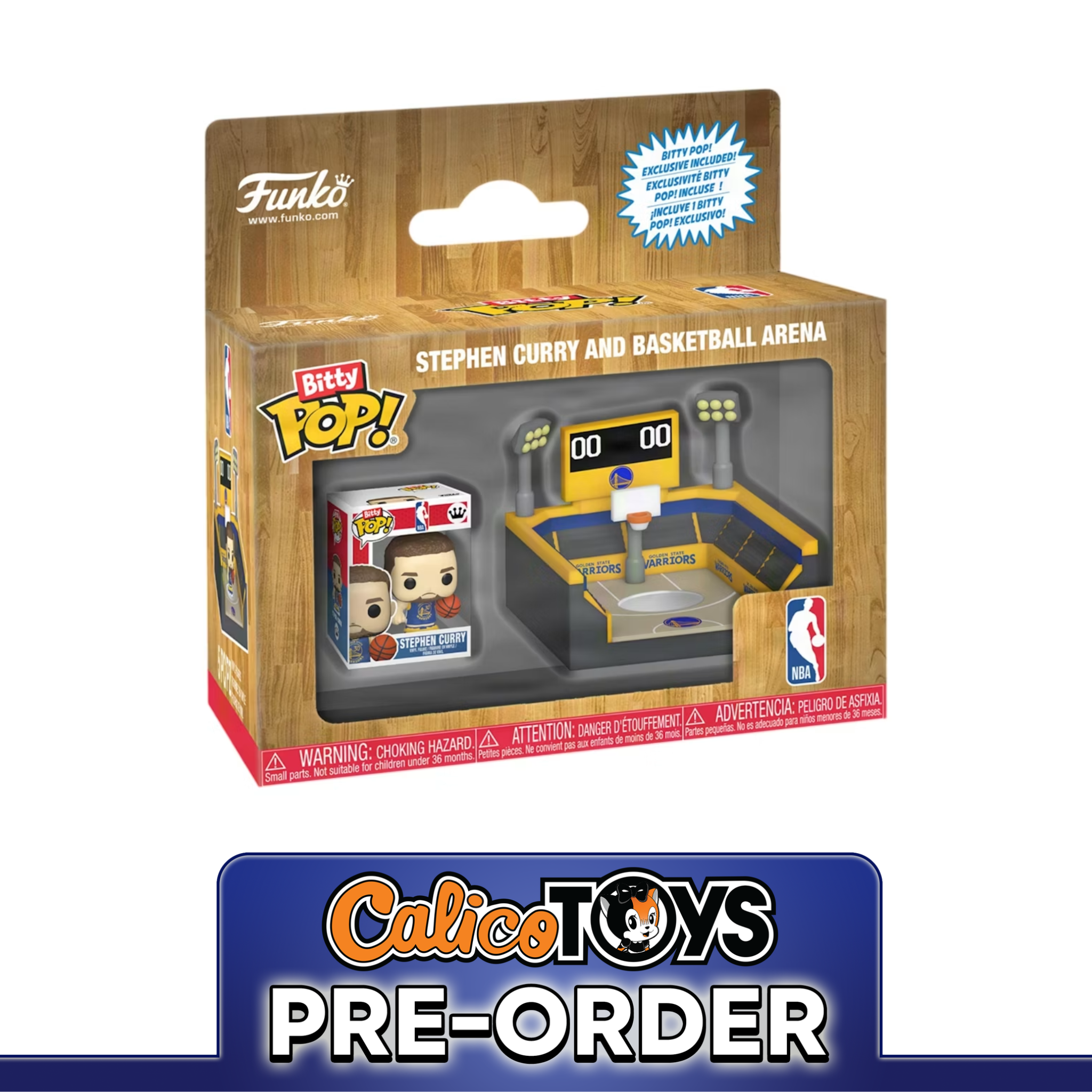 PRE ORDER Bitty POP! Town: NBA Arena - Warriors with Steph Curry