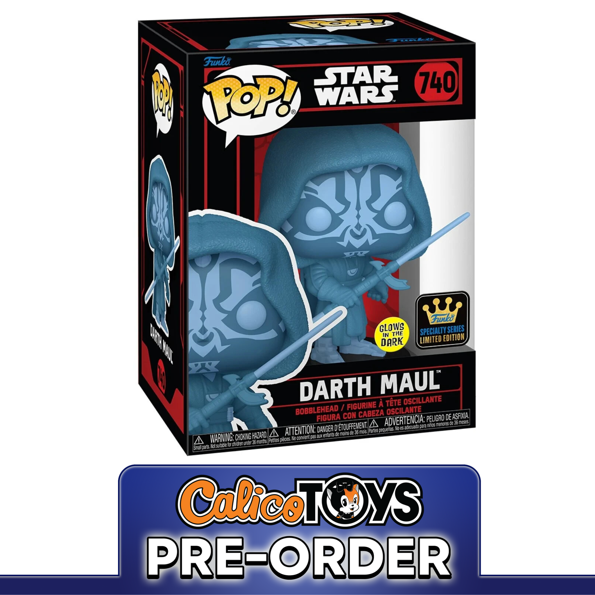 PRE ORDER Funko POP! Star Wars: Dark Side – Darth Maul Hologram GiTD (Specialty Series Exclusive)