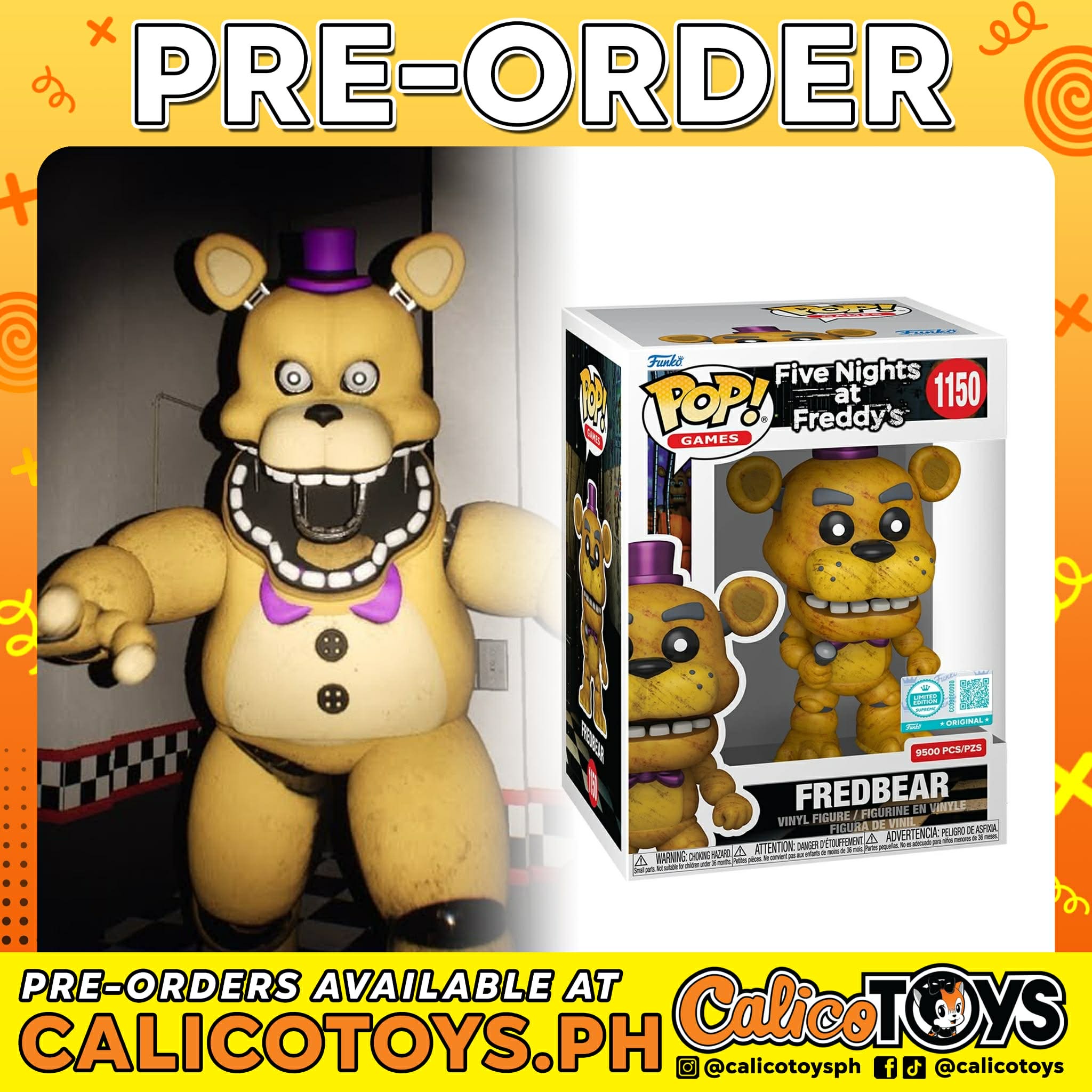 PRE-ORDER - POP! Games: Five Night's at Freddy's - Fredbear LE9500 (Entertainment Earth Limited Edition Supreme)