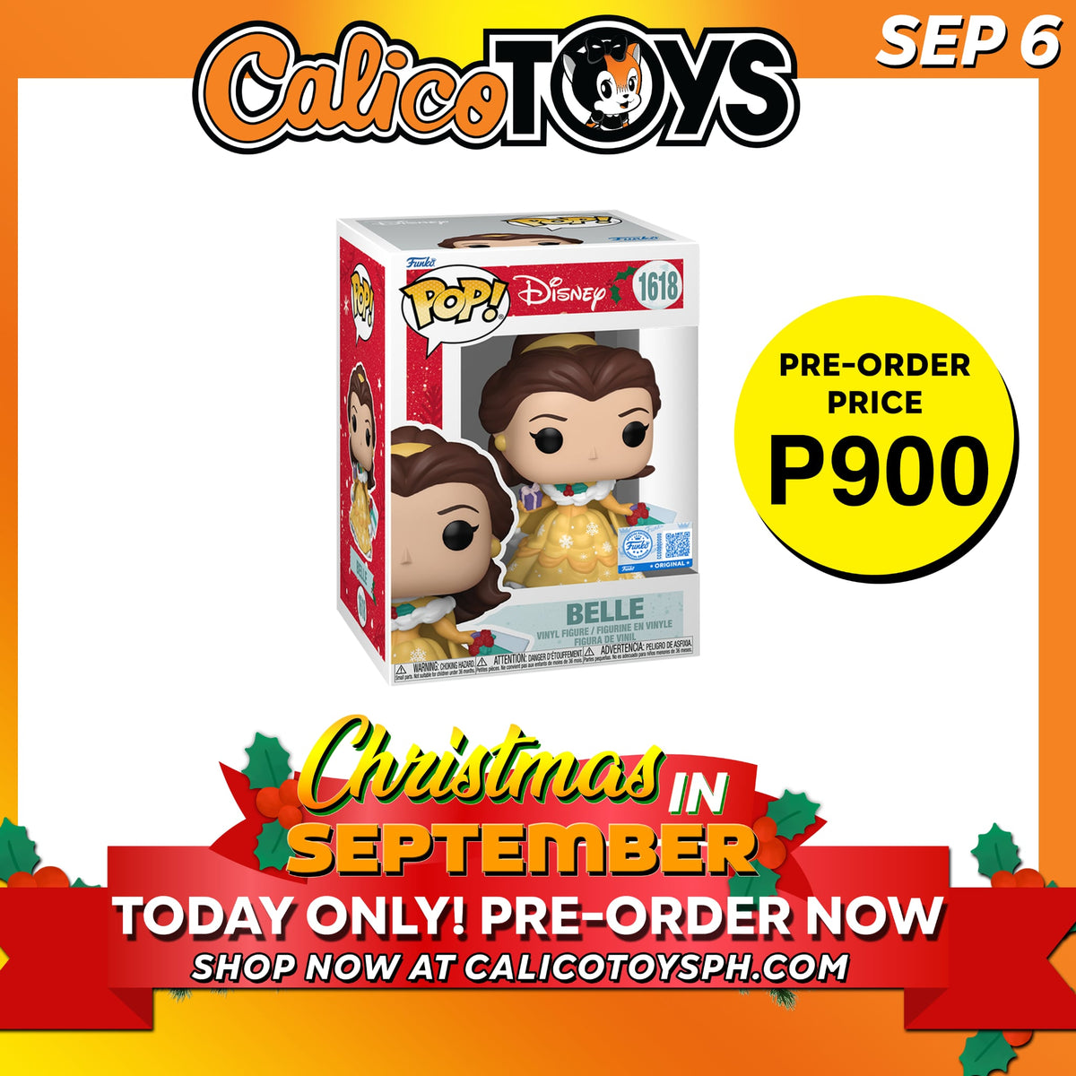 POP! Disney - Belle (WinterOutfit) #1618 (Funko Shop Exclusive)