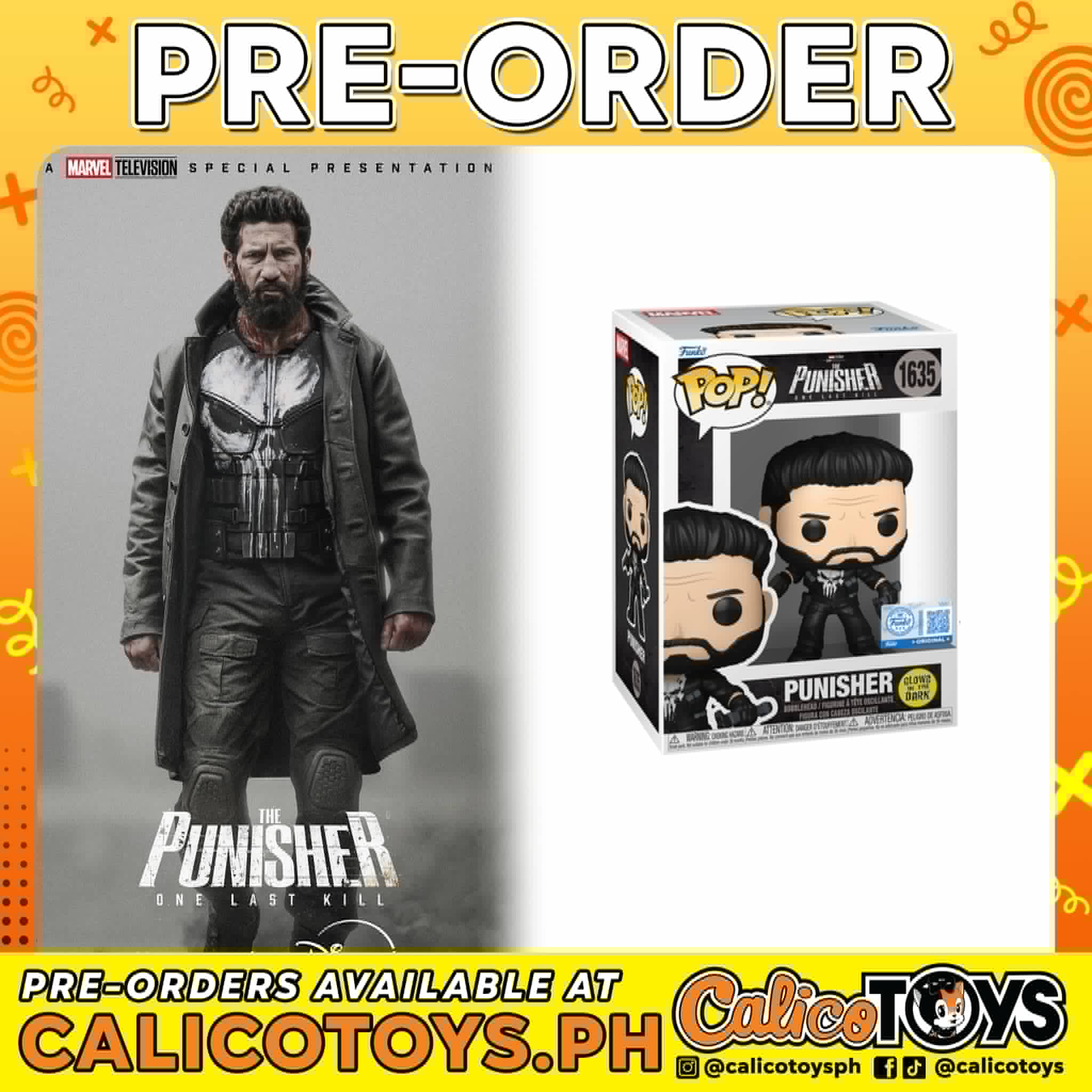PRE ORDER Funko POP! Television: The Punisher - Punisher One Last Kill GiTD #1635 (Entertainment Earth Exclusive)