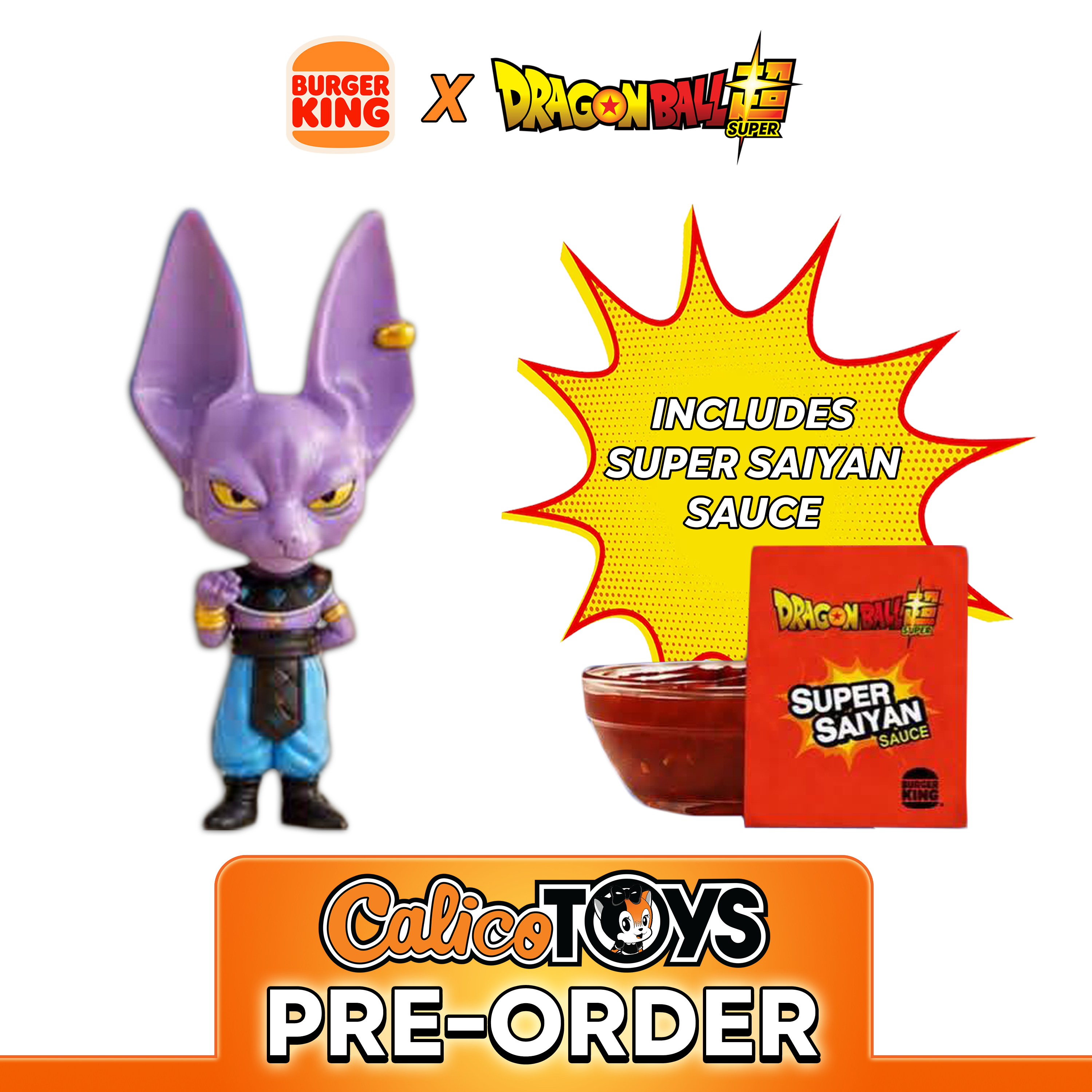 PRE ORDER Burger King x Dragon Ball Super - Beerus (with Super Saiyan Sauce)