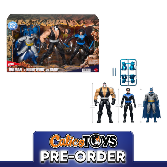 PRE ORDER Mattel: DC Premier - Batman & Nightwing vs. Bane 3-Pack