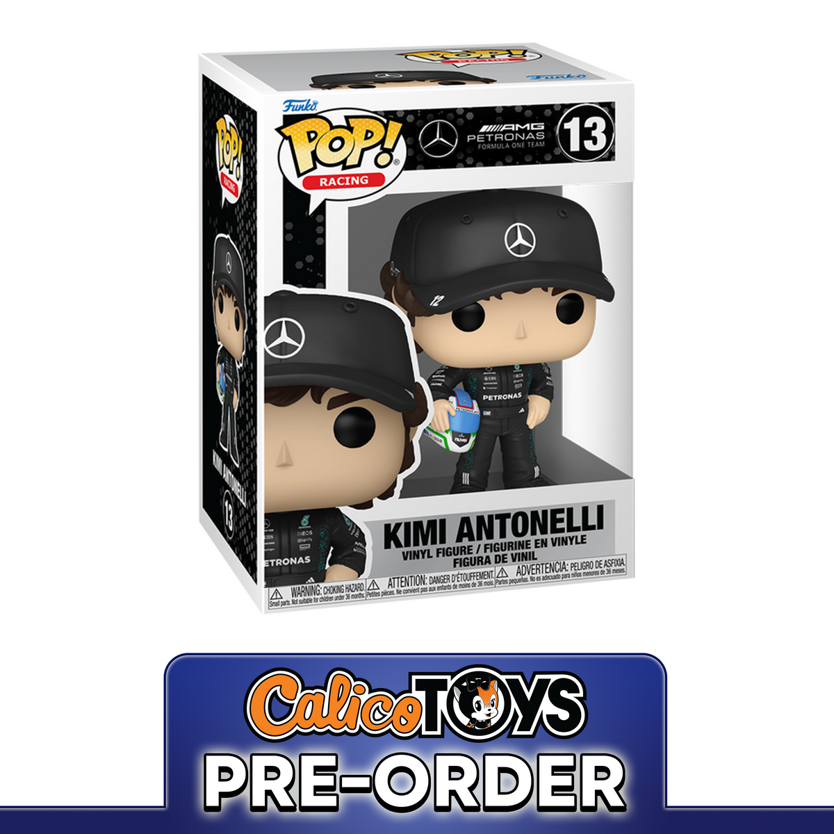 PRE ORDER Funko POP! Racing: Mercedes-AMG Petronas - Kimi Antonelli #13